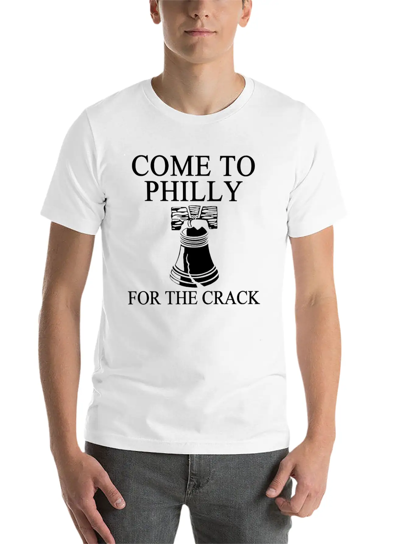 Come To Philly For Crack 1 Balck Breathable Soft Cotton T-Shirt – Timeless Casual Look