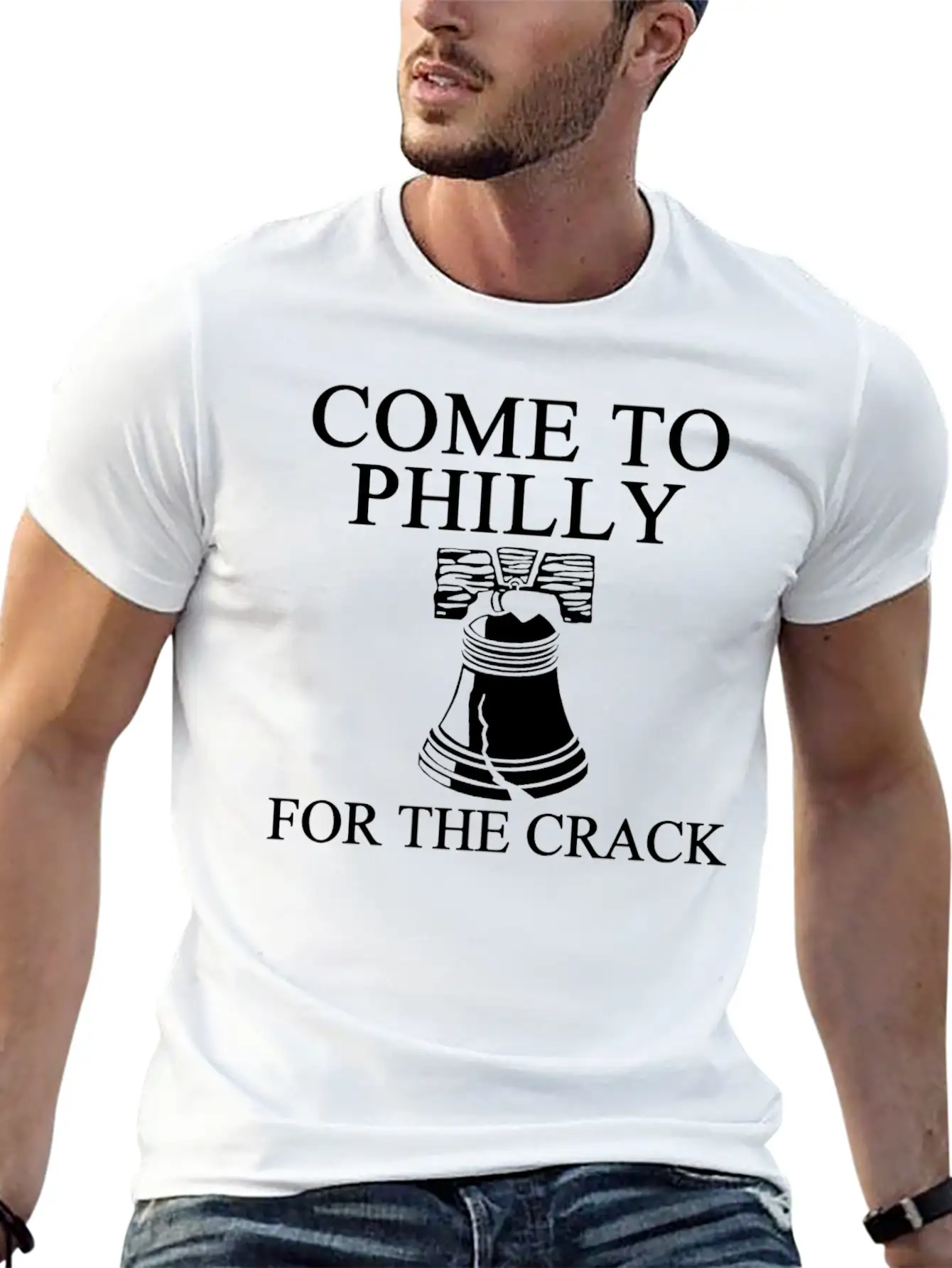 Come To Philly For Crack 1 Balck Breathable Soft Cotton T-Shirt – Timeless Casual Look