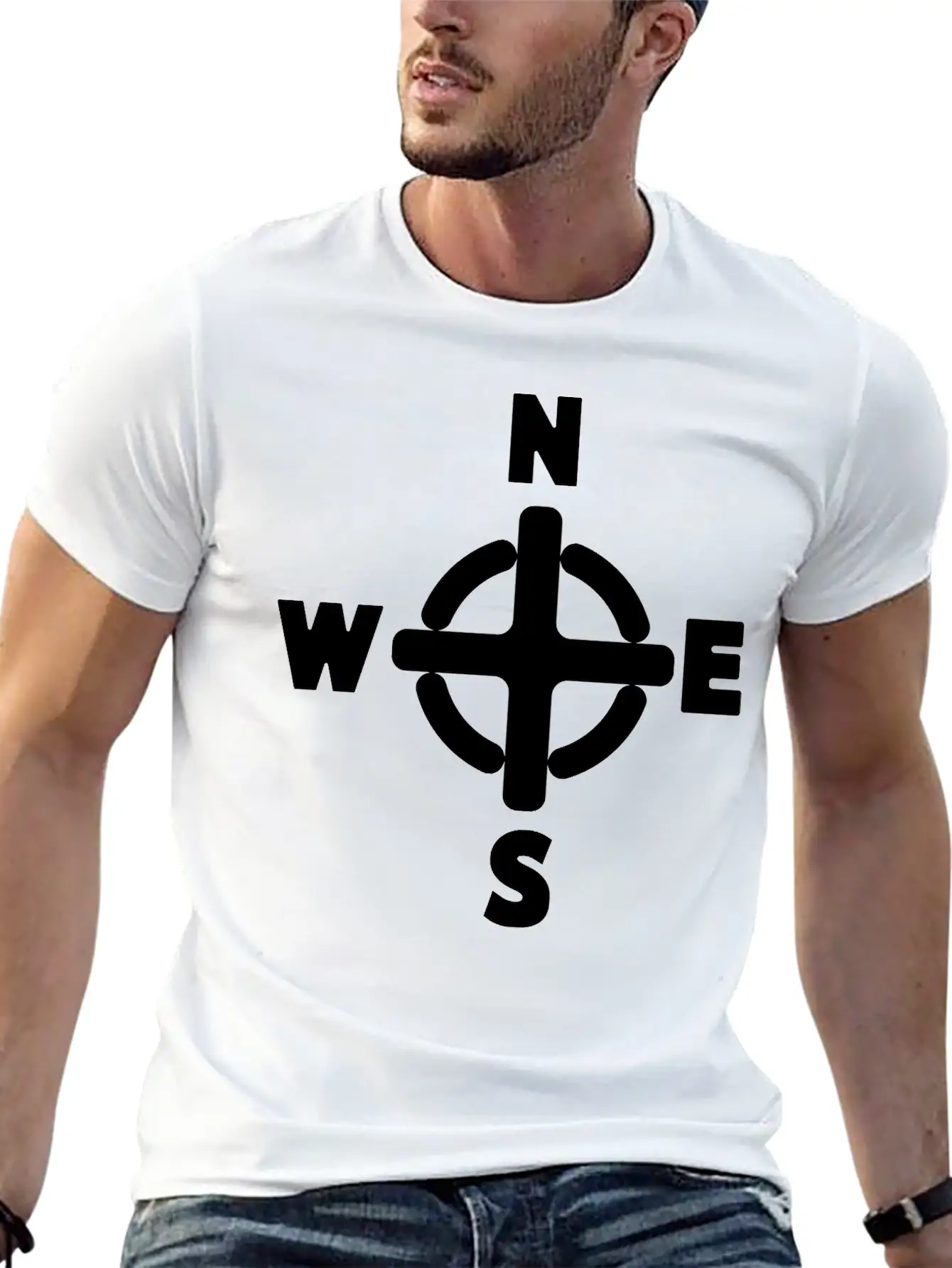 Compass Essential Cotton Tee For Daily Outfits – Unisex Style