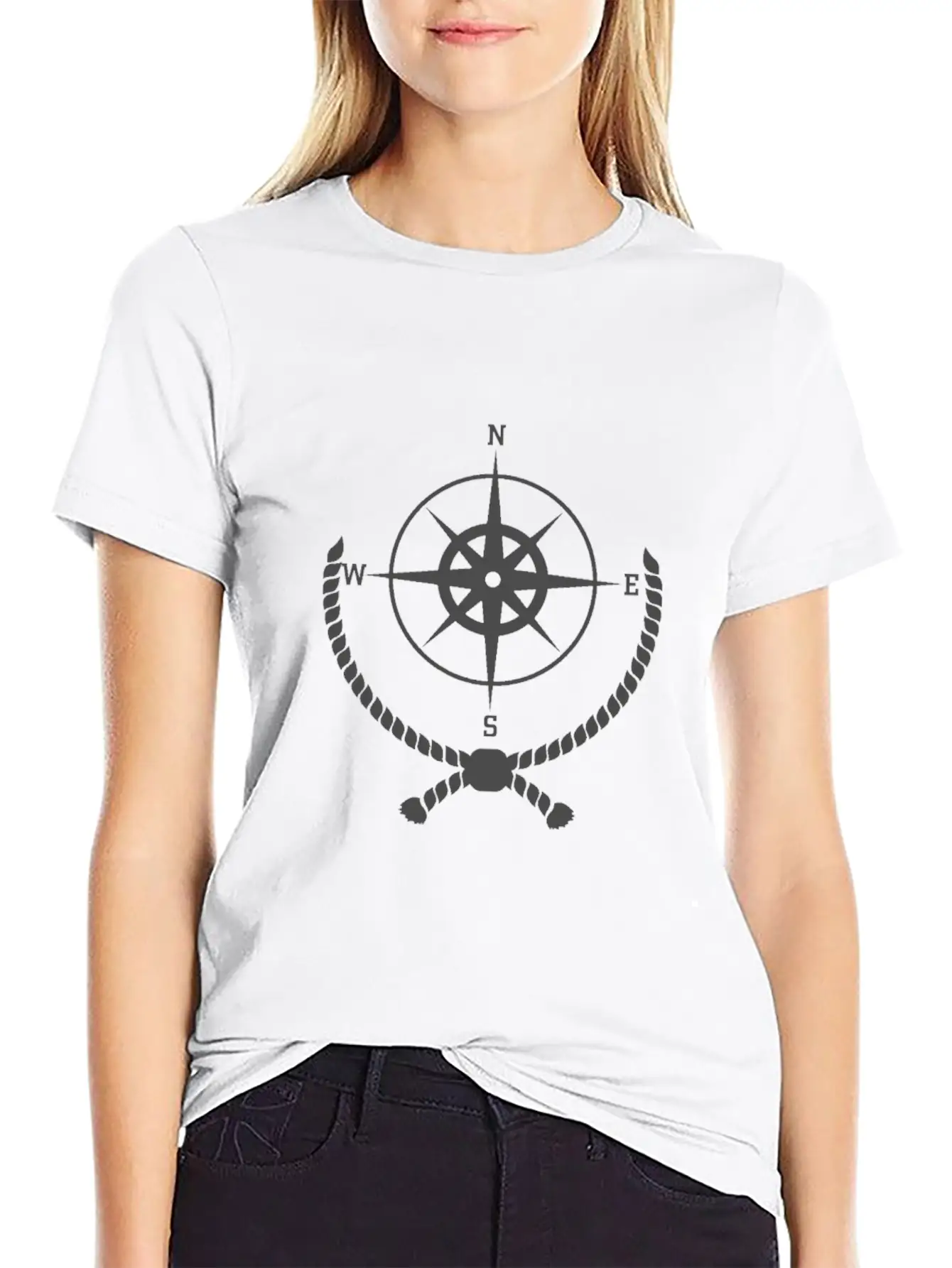 Compass Unisex Casual T-Shirt – Clean Design For Daily Comfort