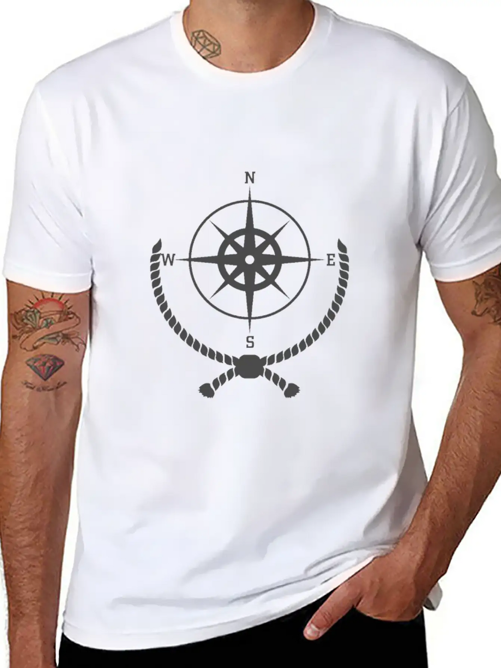 Compass Unisex Casual T-Shirt – Clean Design For Daily Comfort