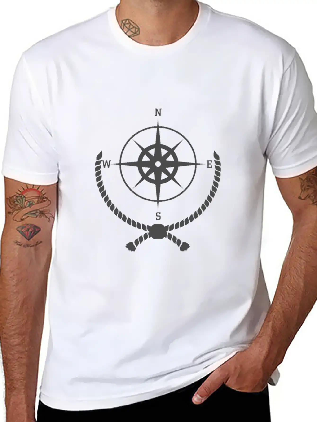 Compass Unisex Casual T-Shirt – Clean Design For Daily Comfort