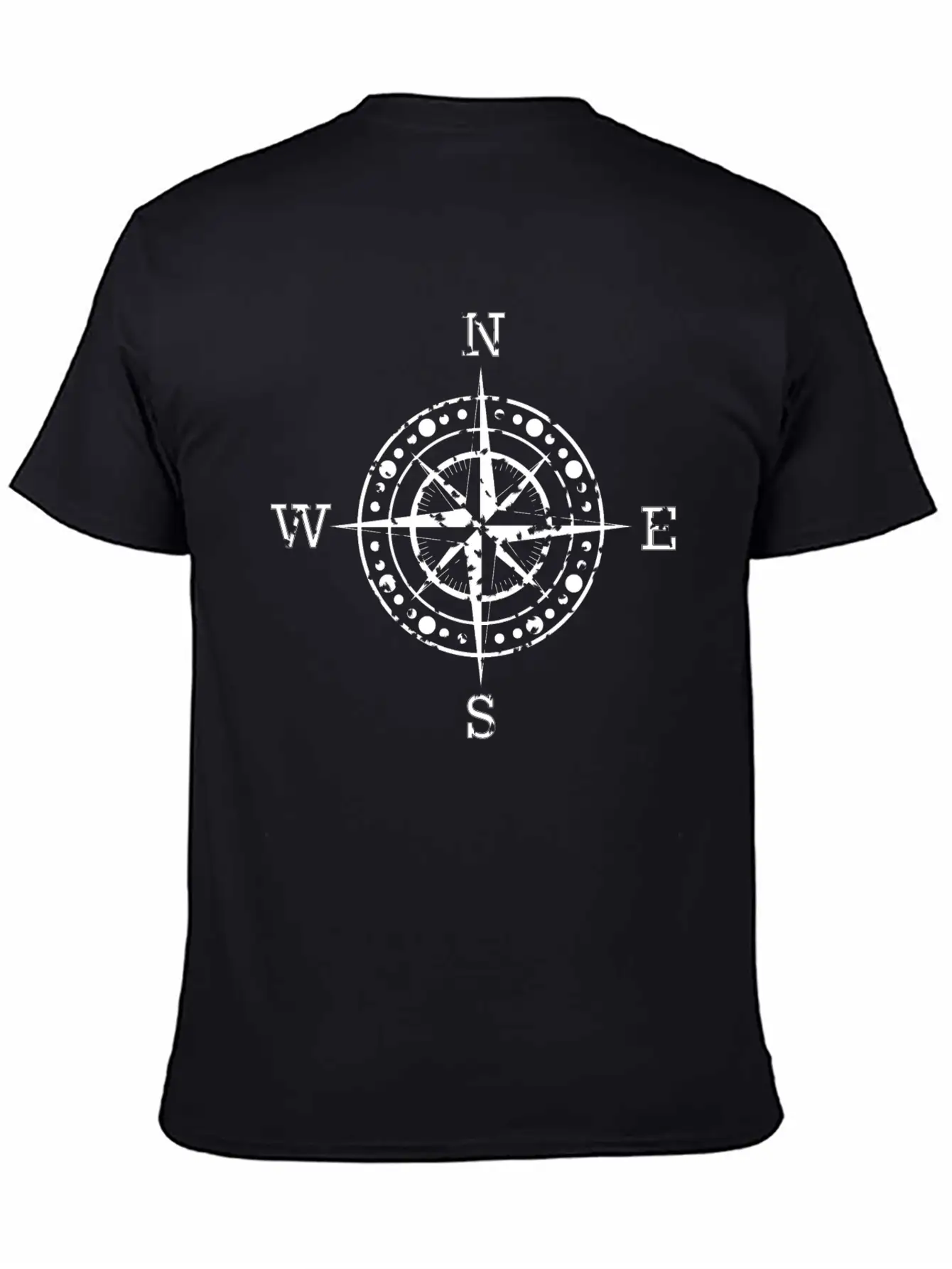 Compass Water Lily Maritime Harbor Motif Unisex Casual T-Shirt – Clean Design For Daily Comfort