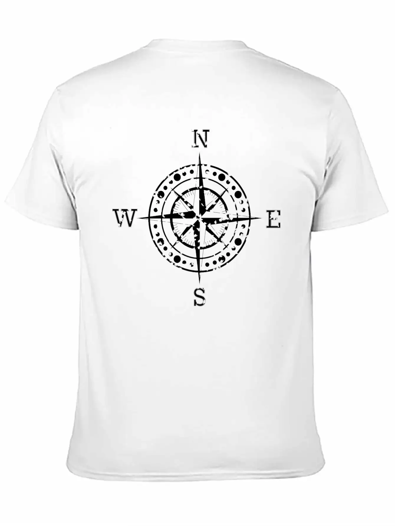 Compass Water Lily Maritime Harbor Motif Unisex Casual T-Shirt – Clean Design For Daily Comfort