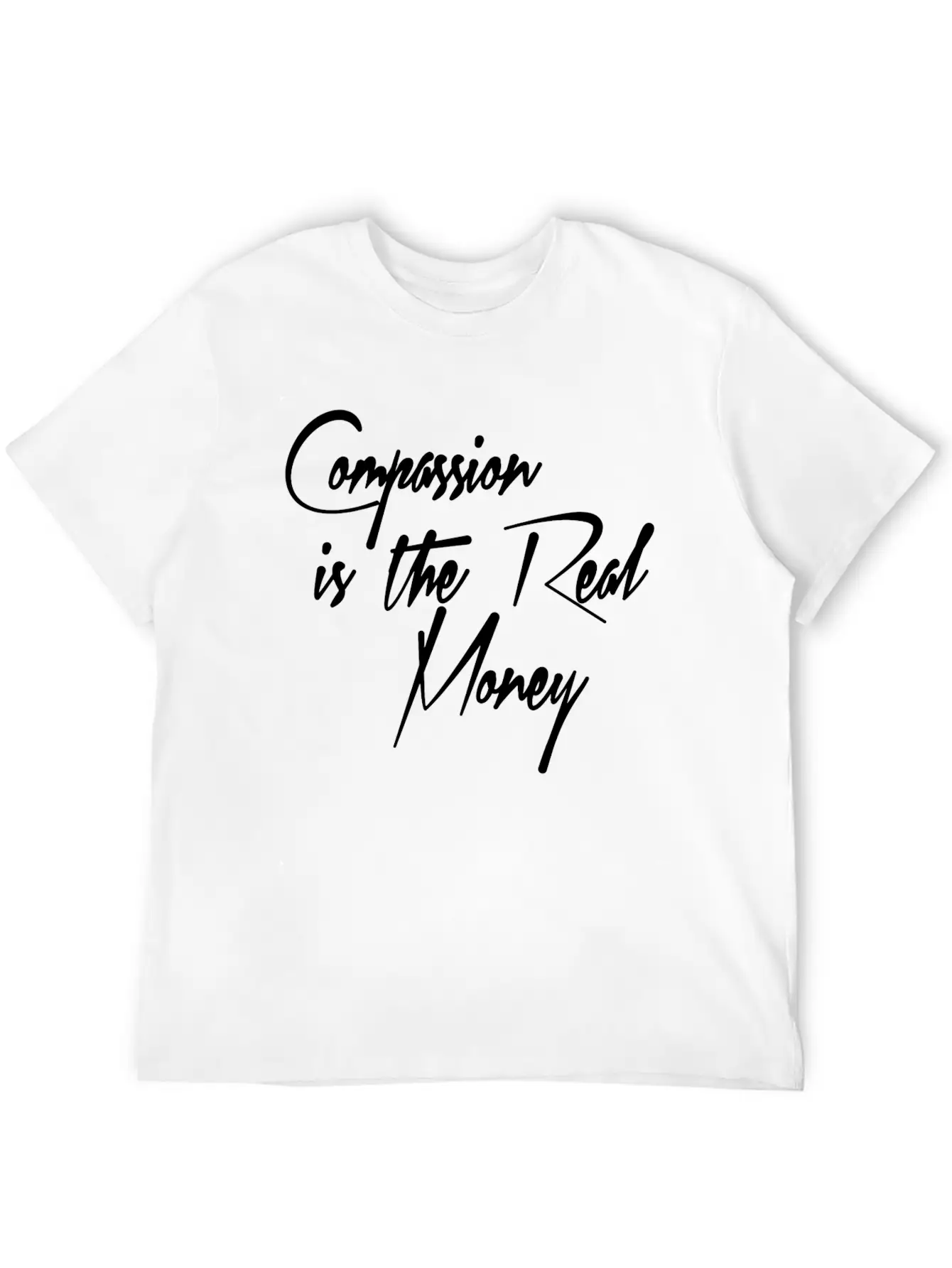 COMPASSION Breathable Soft Cotton T-Shirt – Timeless Casual Look