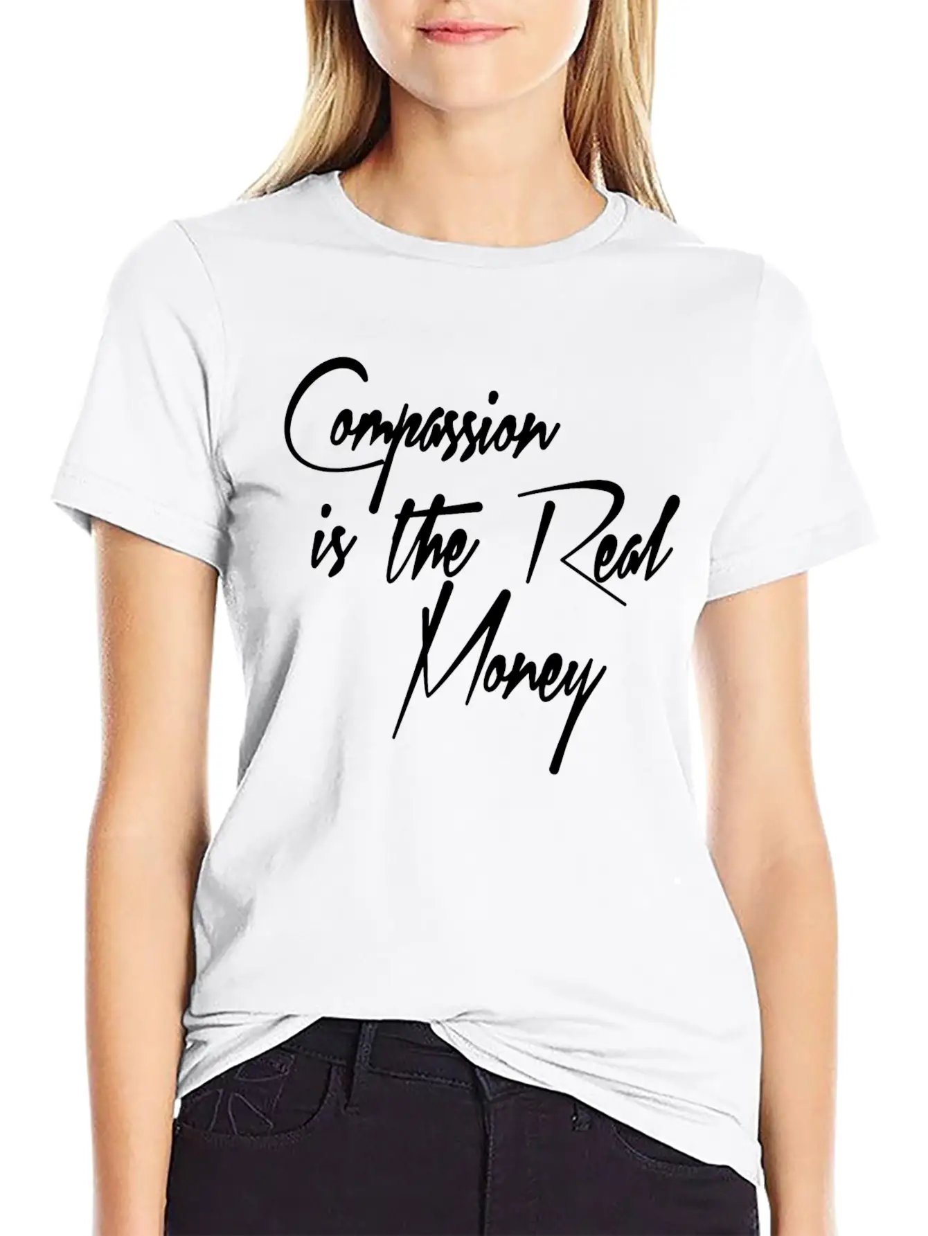 COMPASSION Breathable Soft Cotton T-Shirt – Timeless Casual Look