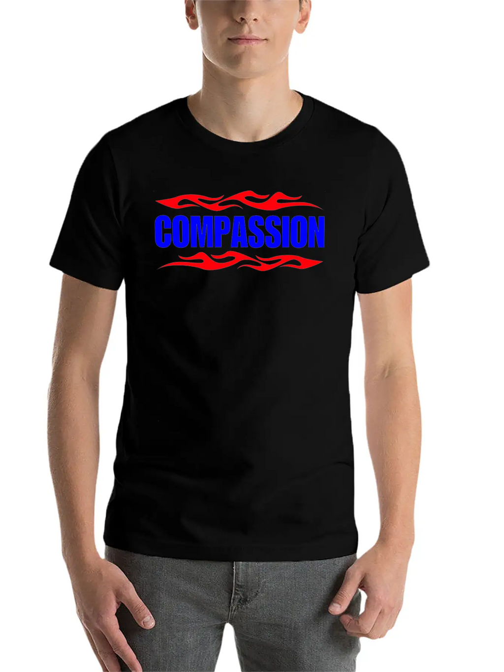 COMPASSION Casual Graphic T-Shirt – Simple And Comfortable Daily Wear