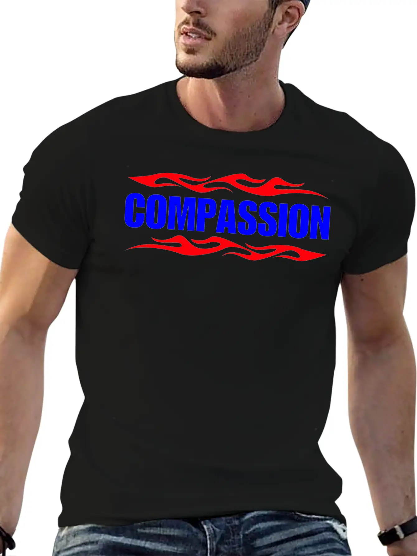 COMPASSION Casual Graphic T-Shirt – Simple And Comfortable Daily Wear