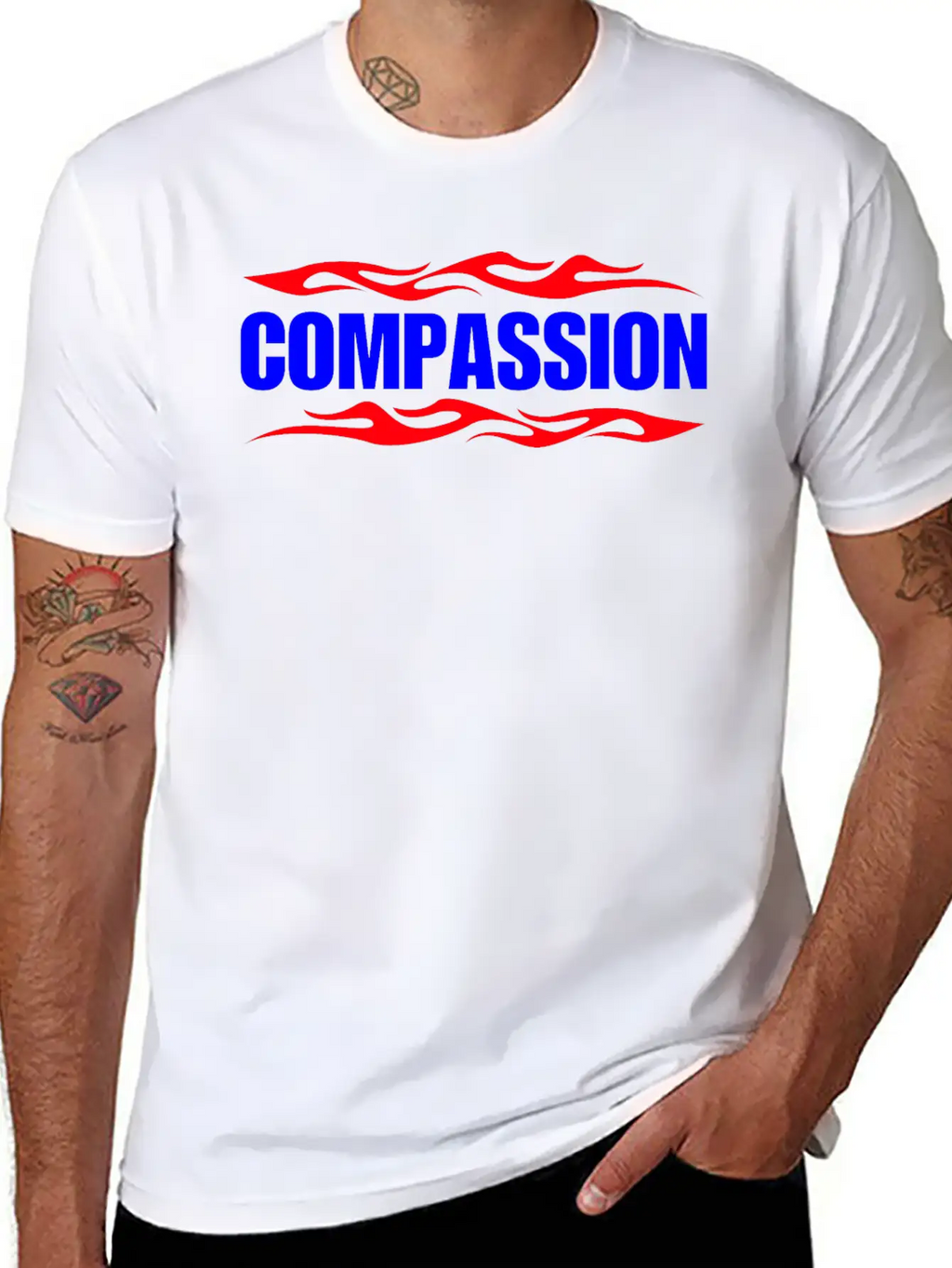 COMPASSION Casual Graphic T-Shirt – Simple And Comfortable Daily Wear