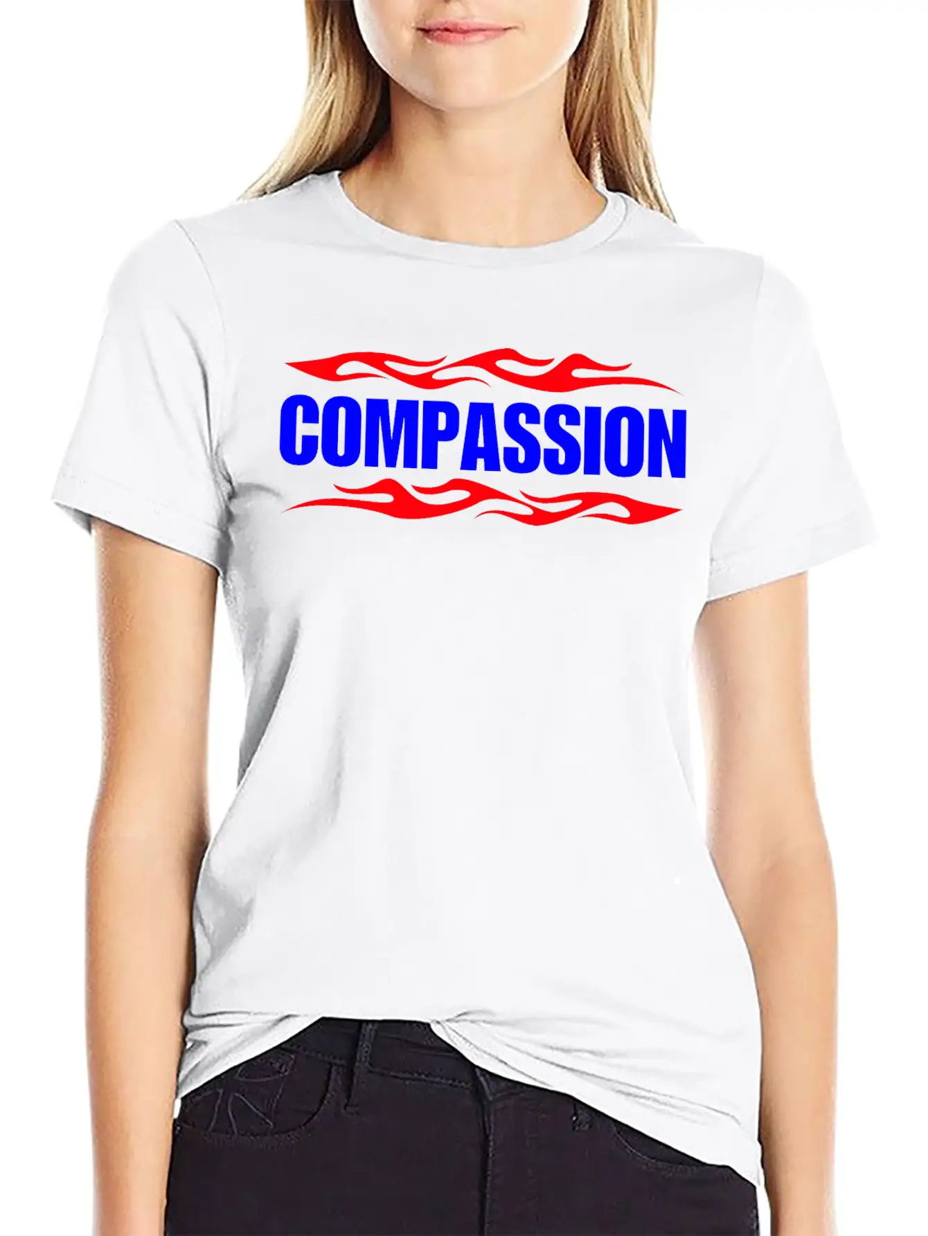 COMPASSION Casual Graphic T-Shirt – Simple And Comfortable Daily Wear