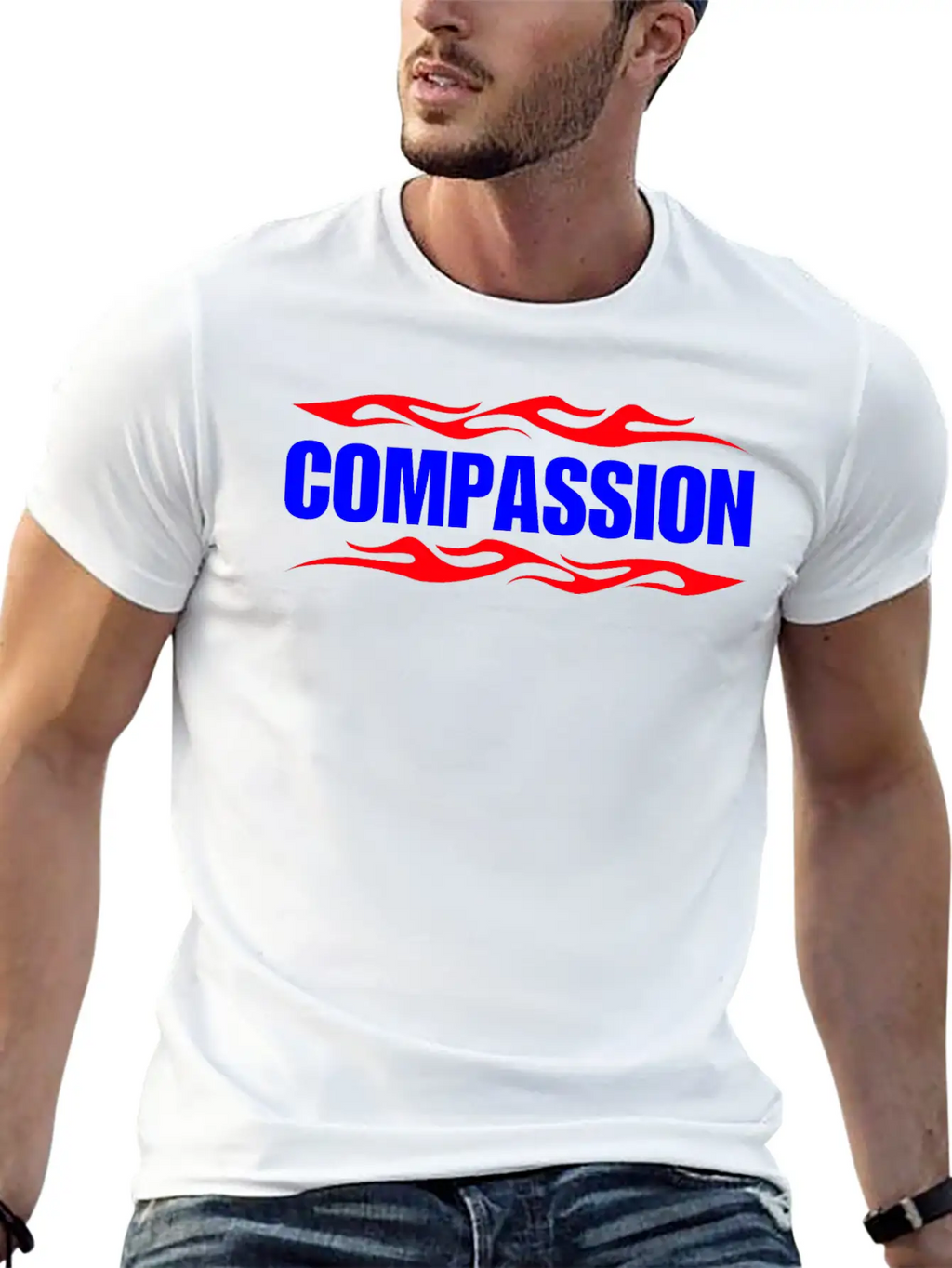COMPASSION Casual Graphic T-Shirt – Simple And Comfortable Daily Wear