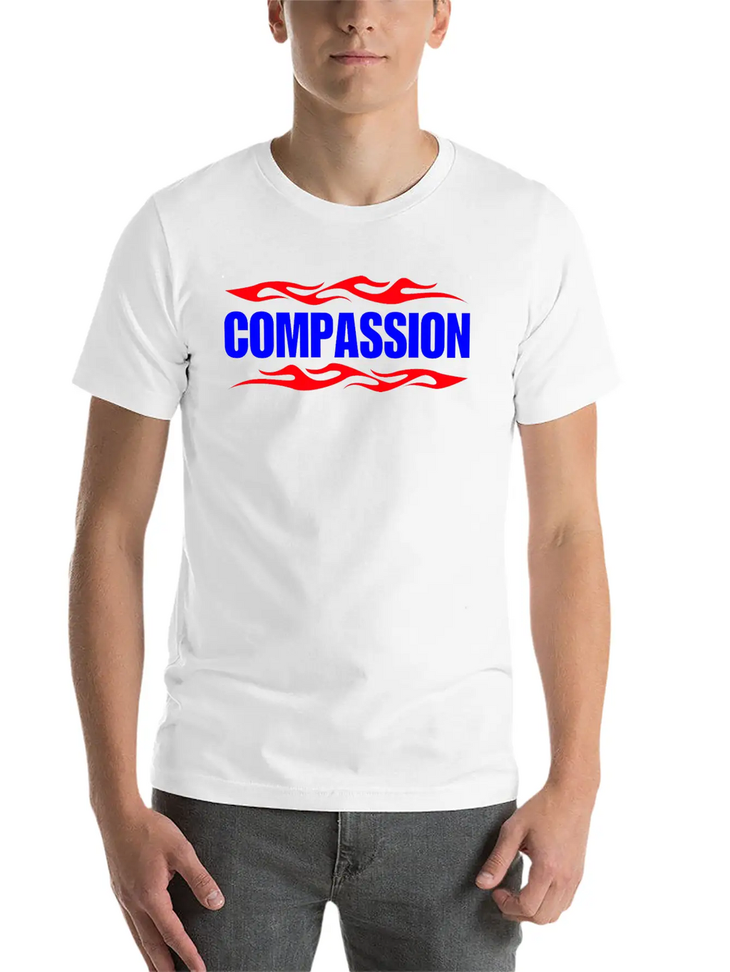 COMPASSION Casual Graphic T-Shirt – Simple And Comfortable Daily Wear