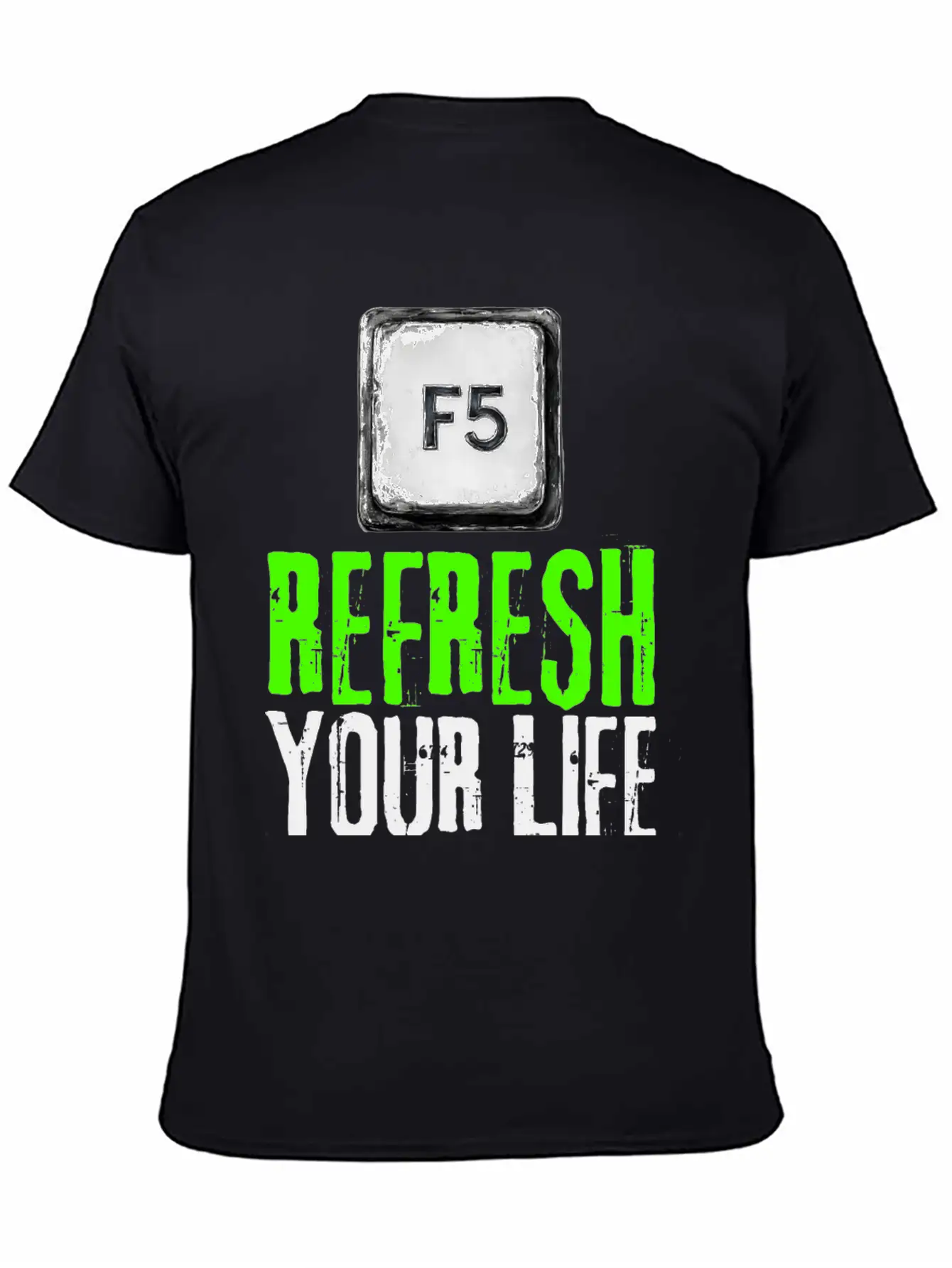 Computer Keyboard F5 Refresh Your Life Stylish Everyday T-Shirt – Unisex Basic Cotton Tee