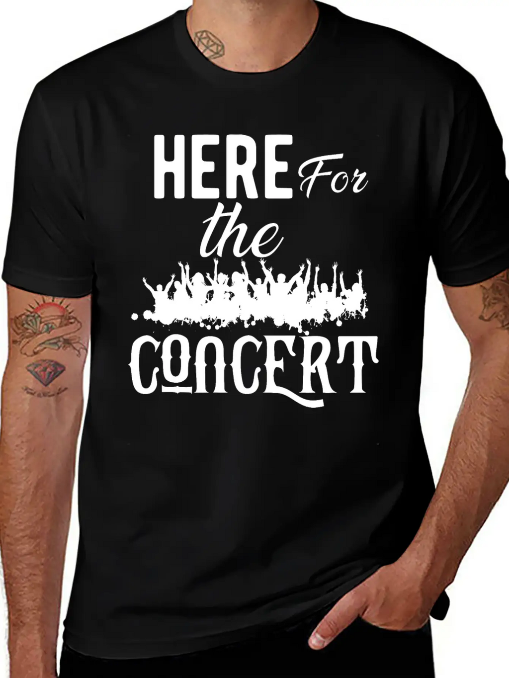 Concert - Here For The Concert Unisex Casual T-Shirt – Clean Design For Daily Comfort