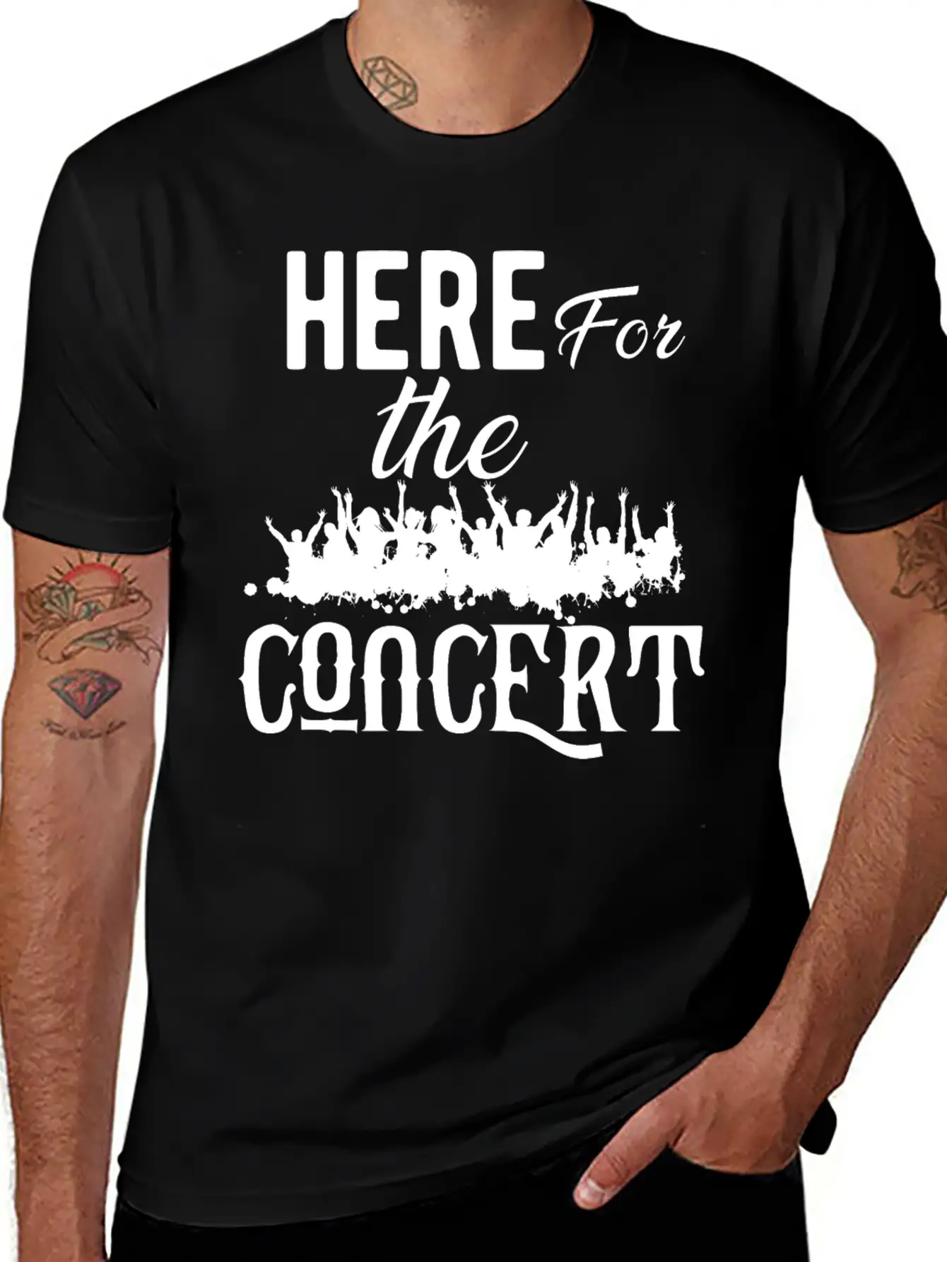 Concert - Here For The Concert Unisex Casual T-Shirt – Clean Design For Daily Comfort