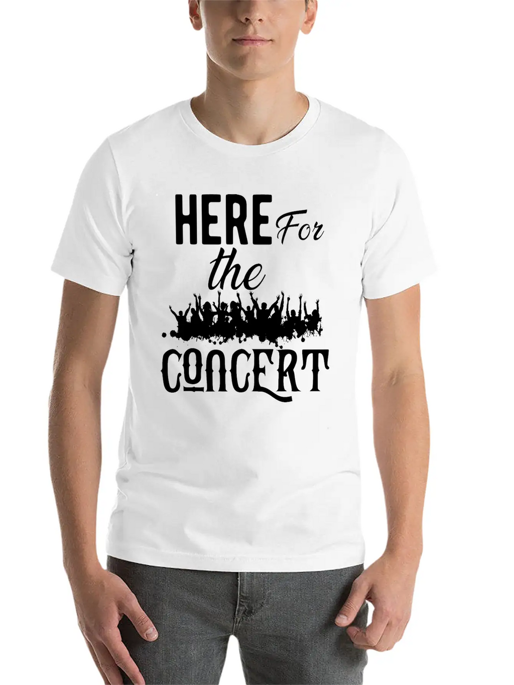 Concert - Here For The Concert Unisex Casual T-Shirt – Clean Design For Daily Comfort