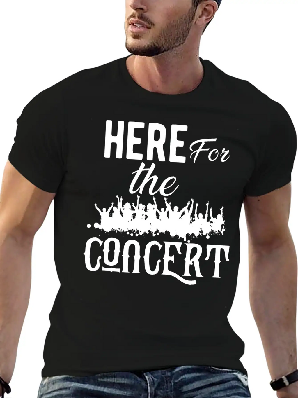 Concert - Here For The Concert Unisex Casual T-Shirt – Clean Design For Daily Comfort