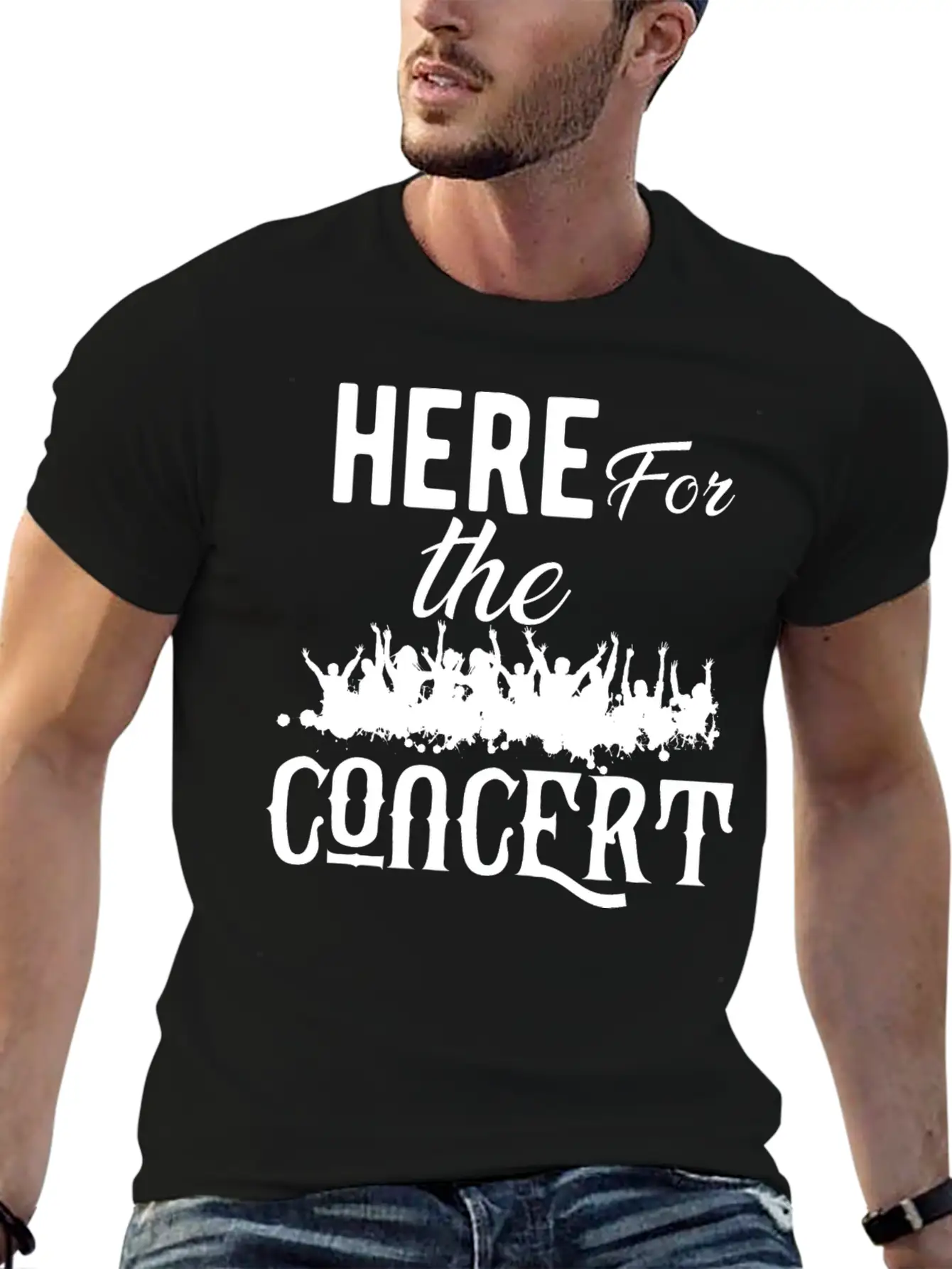 Concert - Here For The Concert Unisex Casual T-Shirt – Clean Design For Daily Comfort