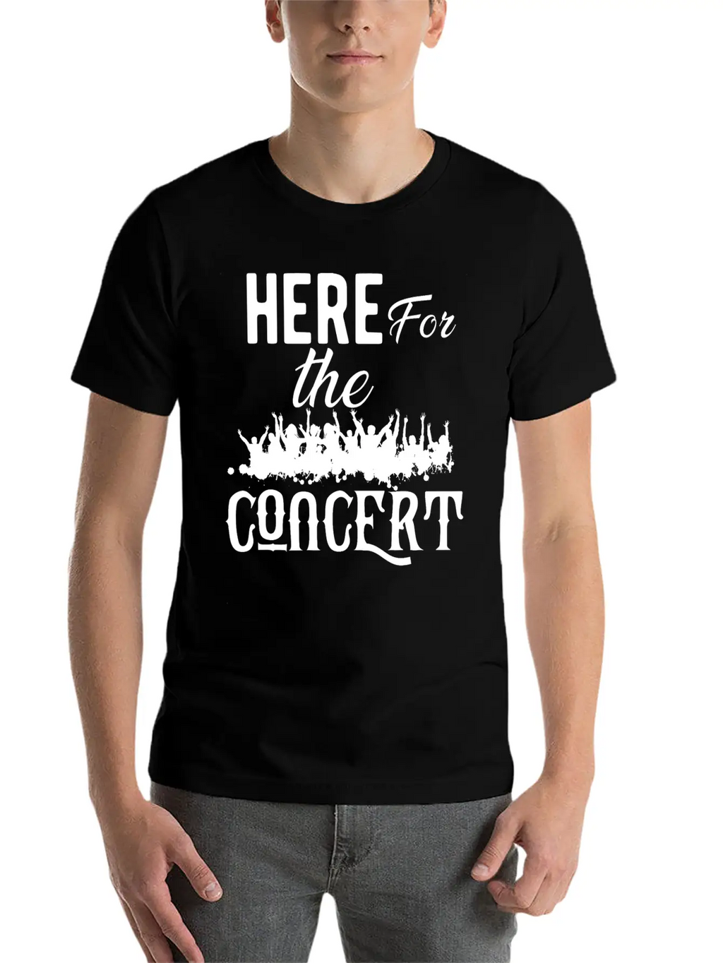 Concert - Here For The Concert Unisex Casual T-Shirt – Clean Design For Daily Comfort