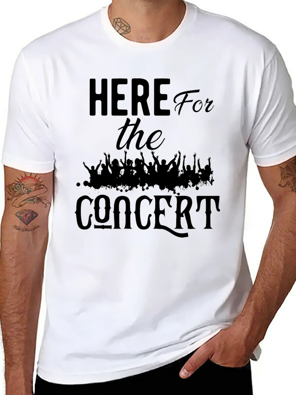 Concert - Here For The Concert Unisex Casual T-Shirt – Clean Design For Daily Comfort