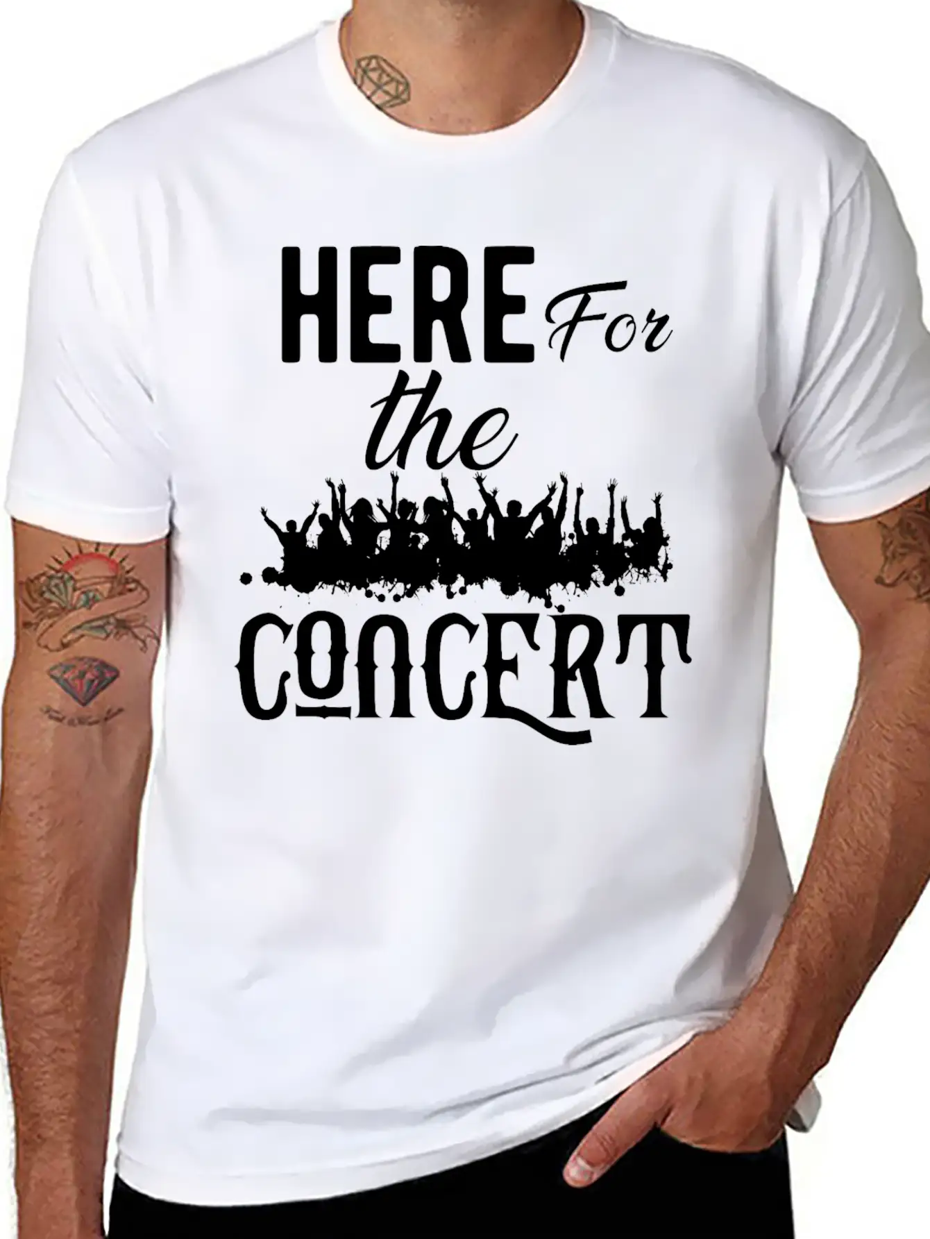 Concert - Here For The Concert Unisex Casual T-Shirt – Clean Design For Daily Comfort
