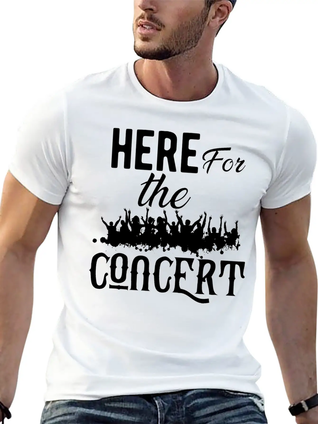 Concert - Here For The Concert Unisex Casual T-Shirt – Clean Design For Daily Comfort