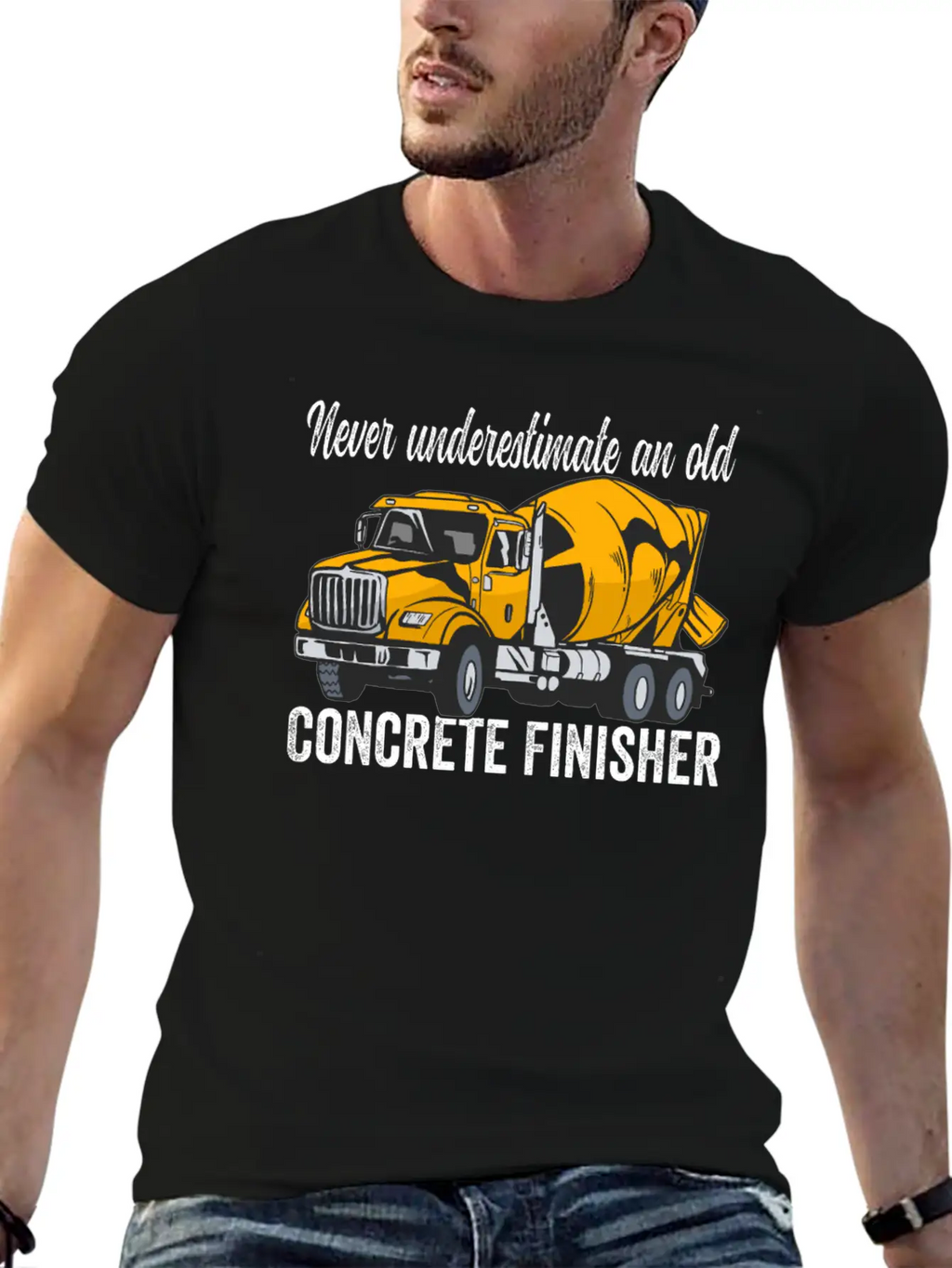 Concrete Finisher Never Underestimate Concrete Casual Graphic T-Shirt – Simple And Comfortable Daily Wear