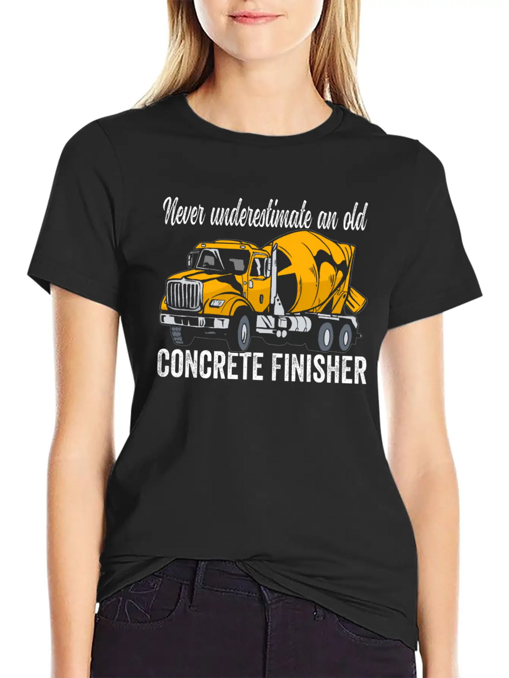 Concrete Finisher Never Underestimate Concrete Casual Graphic T-Shirt – Simple And Comfortable Daily Wear