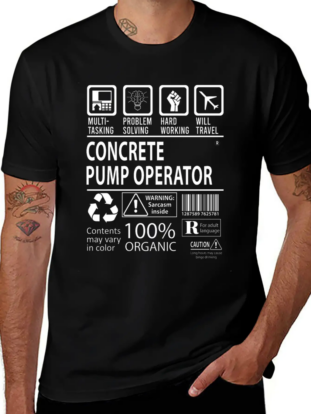 Concrete Pump Operator T Shirt - Multitasking Job Casual Graphic T-Shirt – Simple And Comfortable Daily Wear