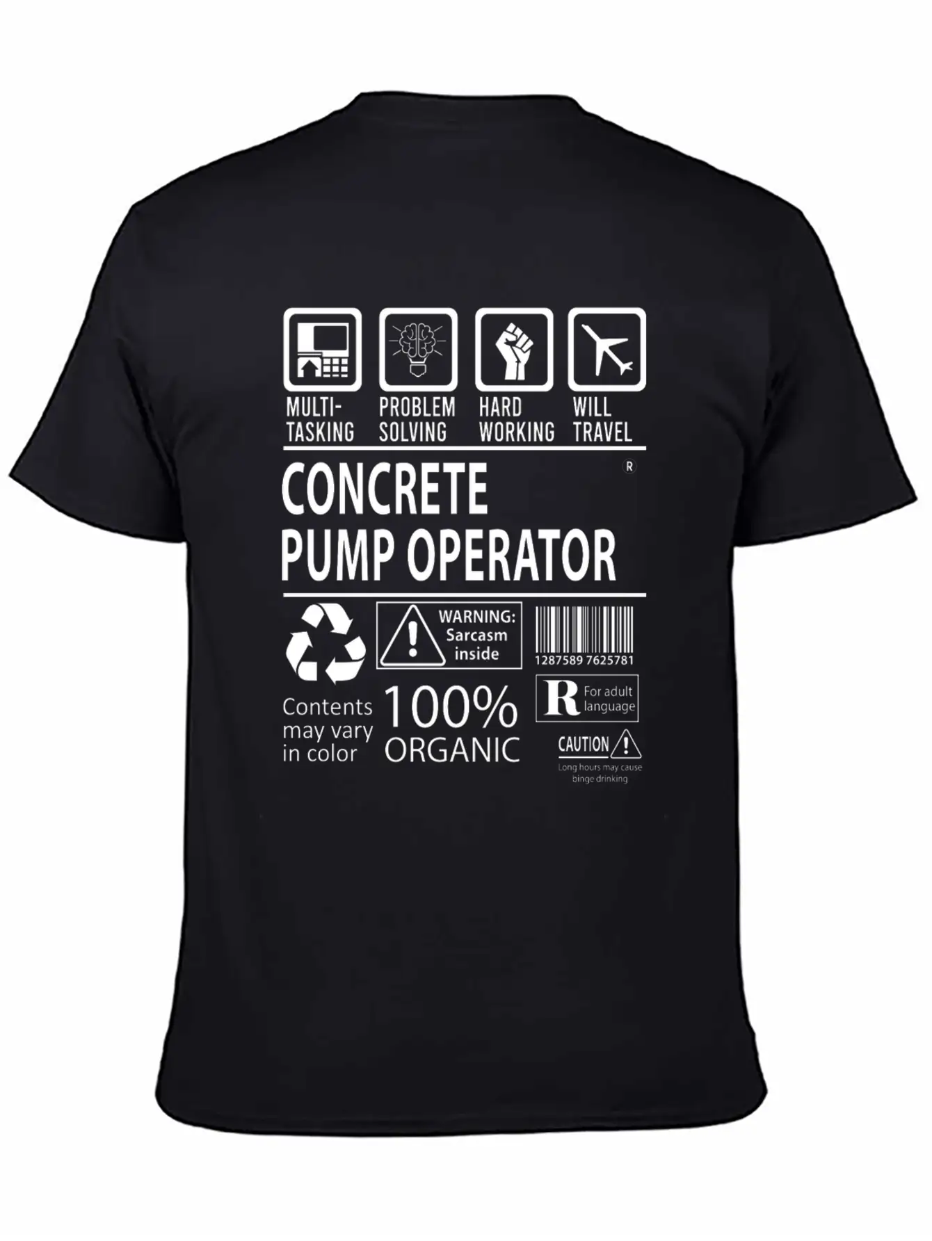 Concrete Pump Operator T Shirt - Multitasking Job Casual Graphic T-Shirt – Simple And Comfortable Daily Wear