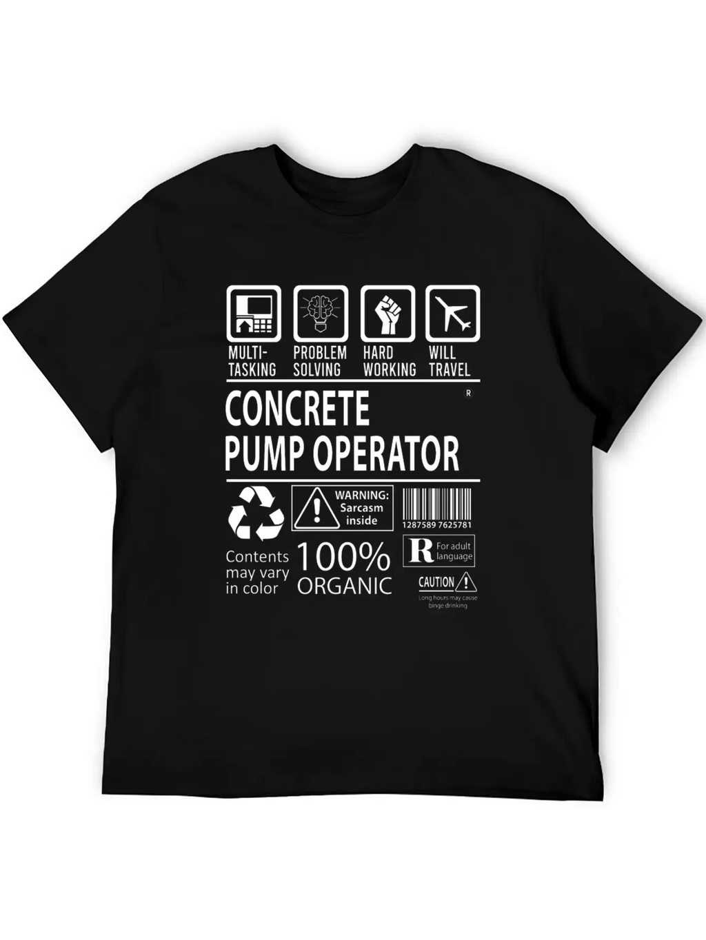 Concrete Pump Operator T Shirt - Multitasking Job Casual Graphic T-Shirt – Simple And Comfortable Daily Wear