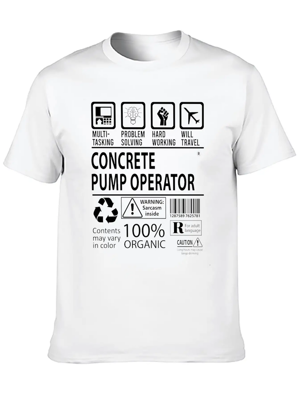 Concrete Pump Operator T Shirt - Multitasking Job Casual Graphic T-Shirt – Simple And Comfortable Daily Wear
