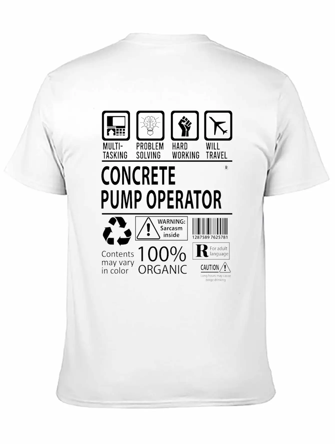 Concrete Pump Operator T Shirt - Multitasking Job Casual Graphic T-Shirt – Simple And Comfortable Daily Wear