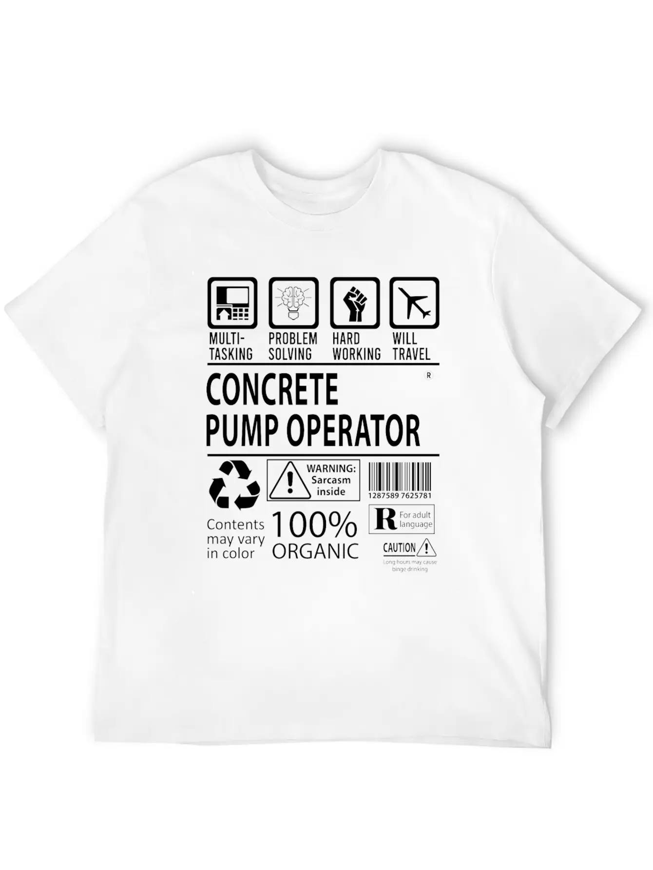 Concrete Pump Operator T Shirt - Multitasking Job Casual Graphic T-Shirt – Simple And Comfortable Daily Wear