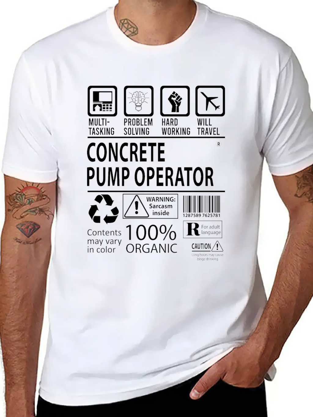 Concrete Pump Operator T Shirt - Multitasking Job Casual Graphic T-Shirt – Simple And Comfortable Daily Wear