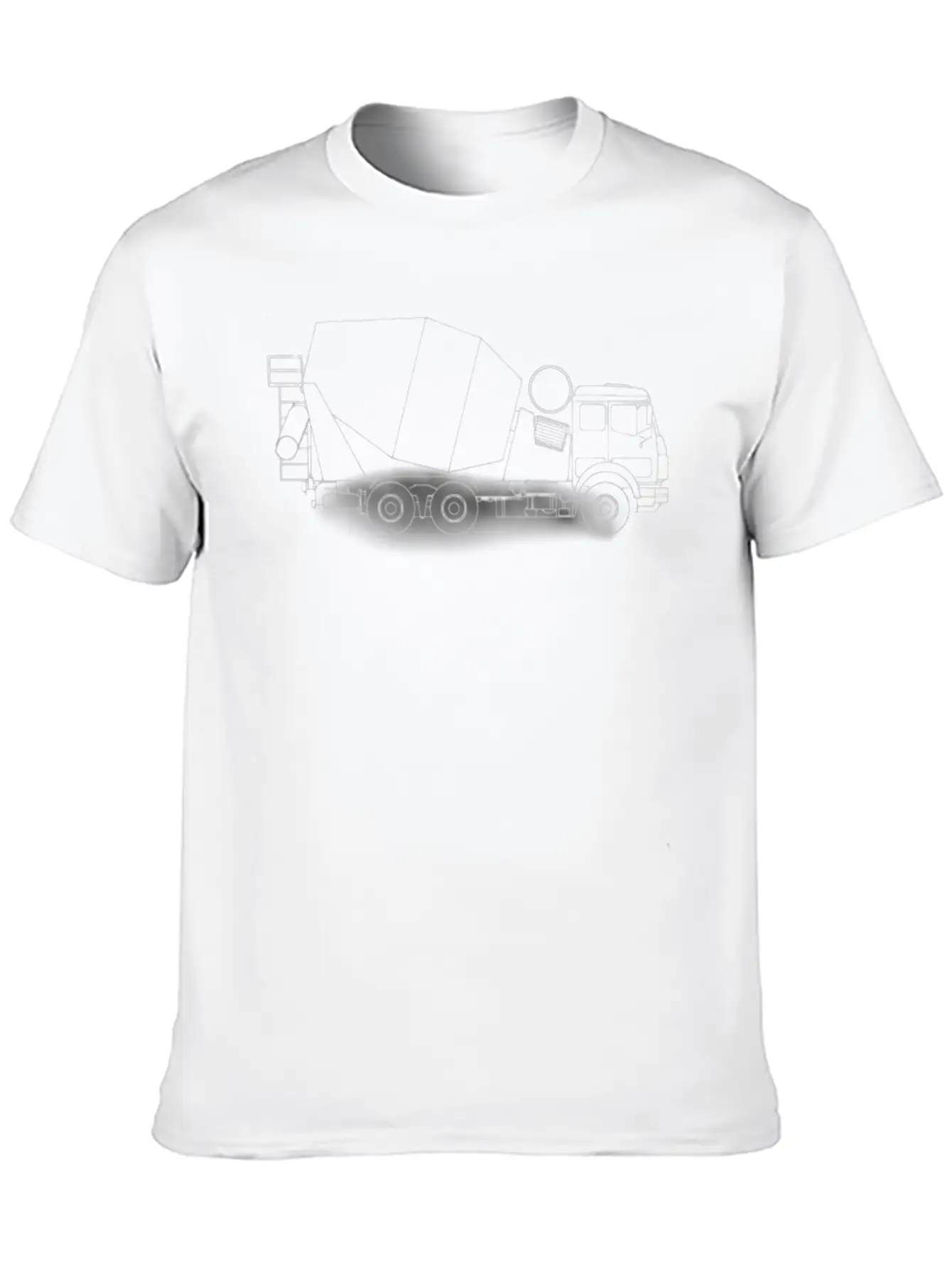 Concrete Truck Casual Graphic T-Shirt – Simple And Comfortable Daily Wear