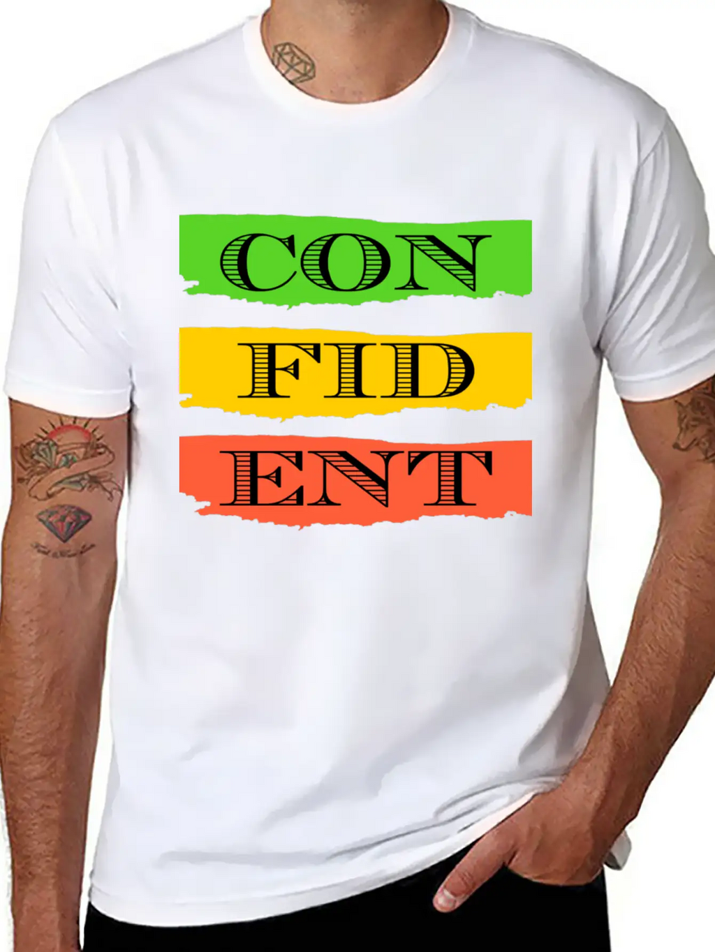 Confident Unisex Short Sleeve Soft Cotton T-Shirt – Casual Everyday Wear