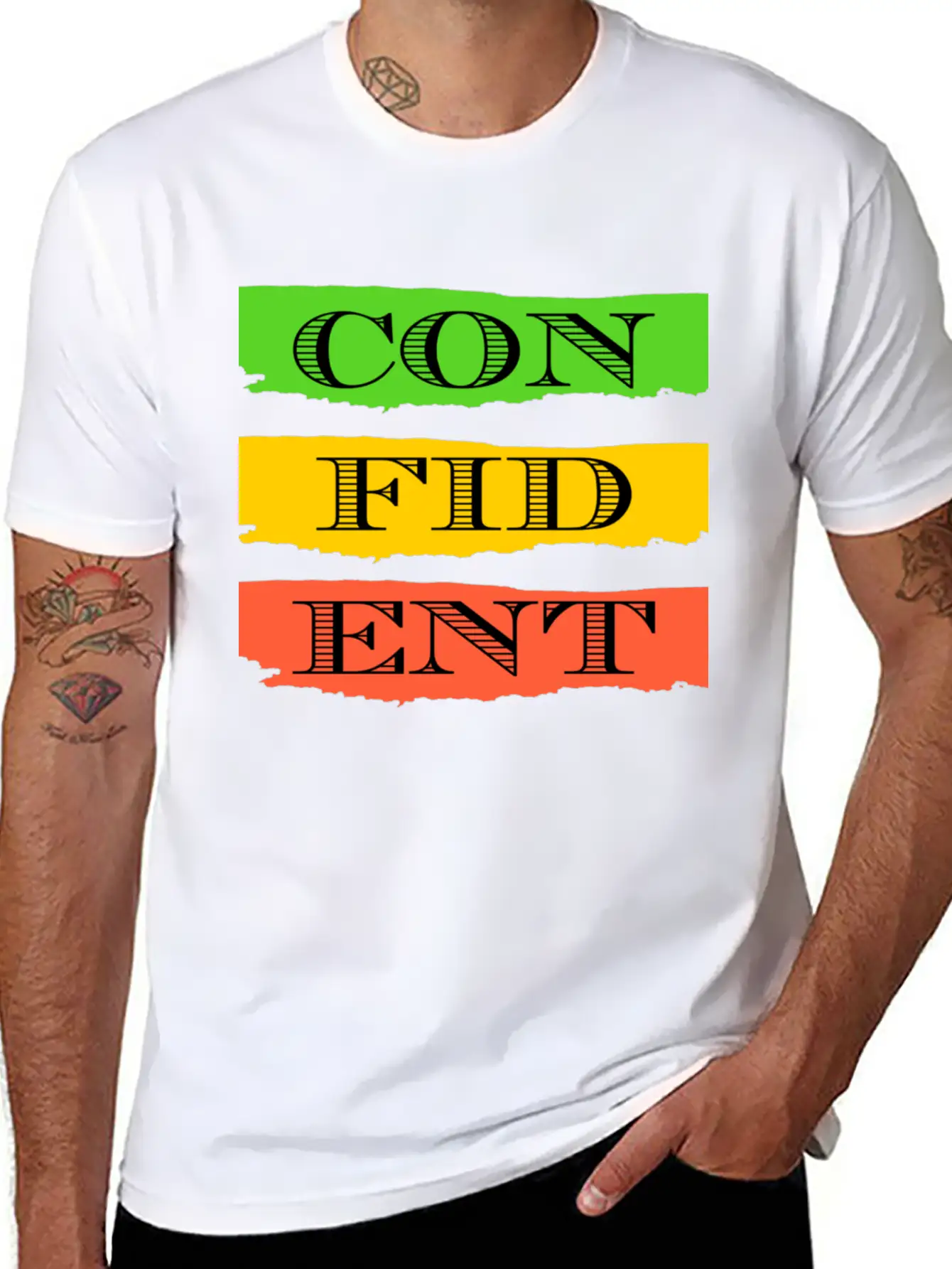 Confident Unisex Short Sleeve Soft Cotton T-Shirt – Casual Everyday Wear