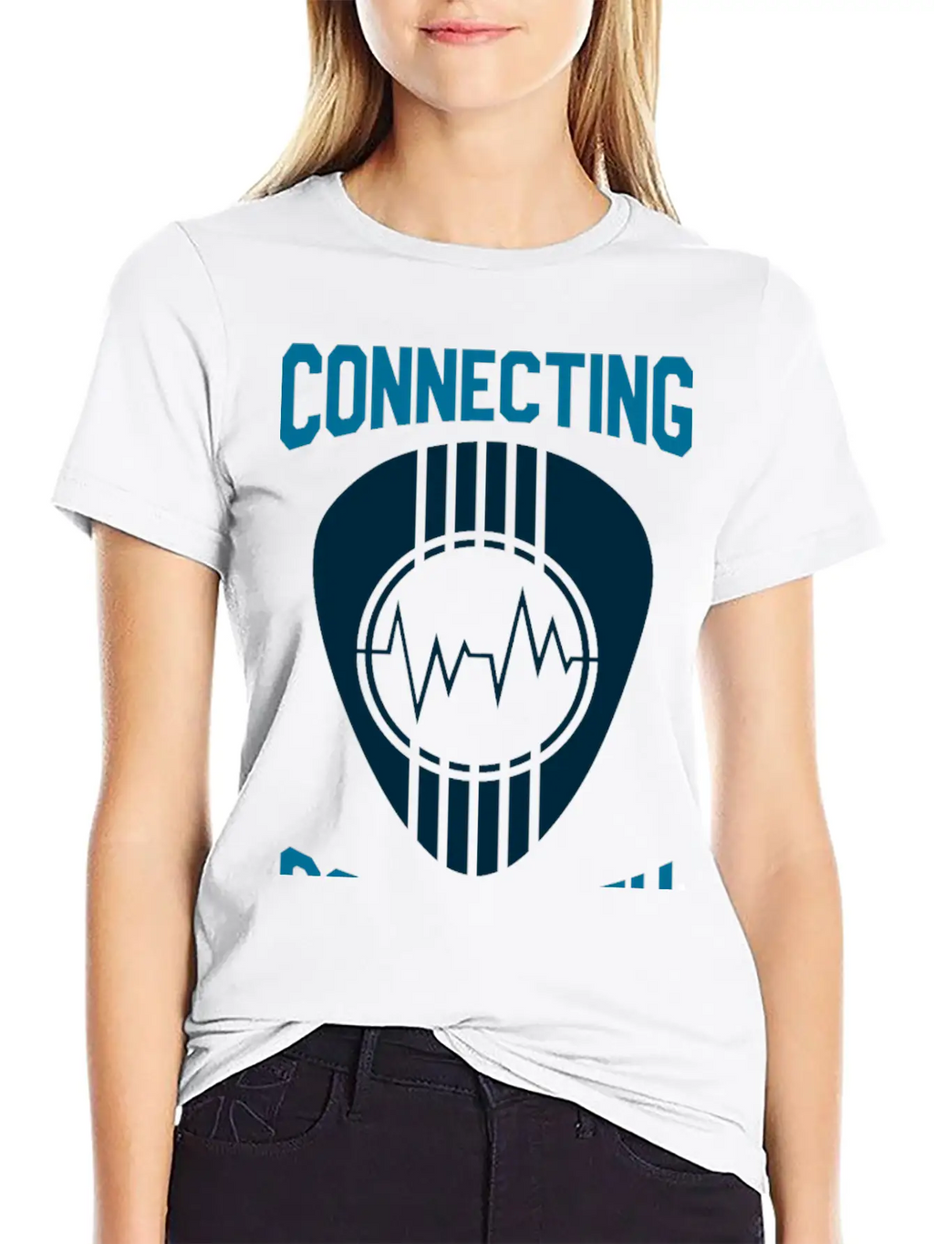 Connecting Soul With Music Music Quote Unisex Casual T-Shirt – Clean Design For Daily Comfort