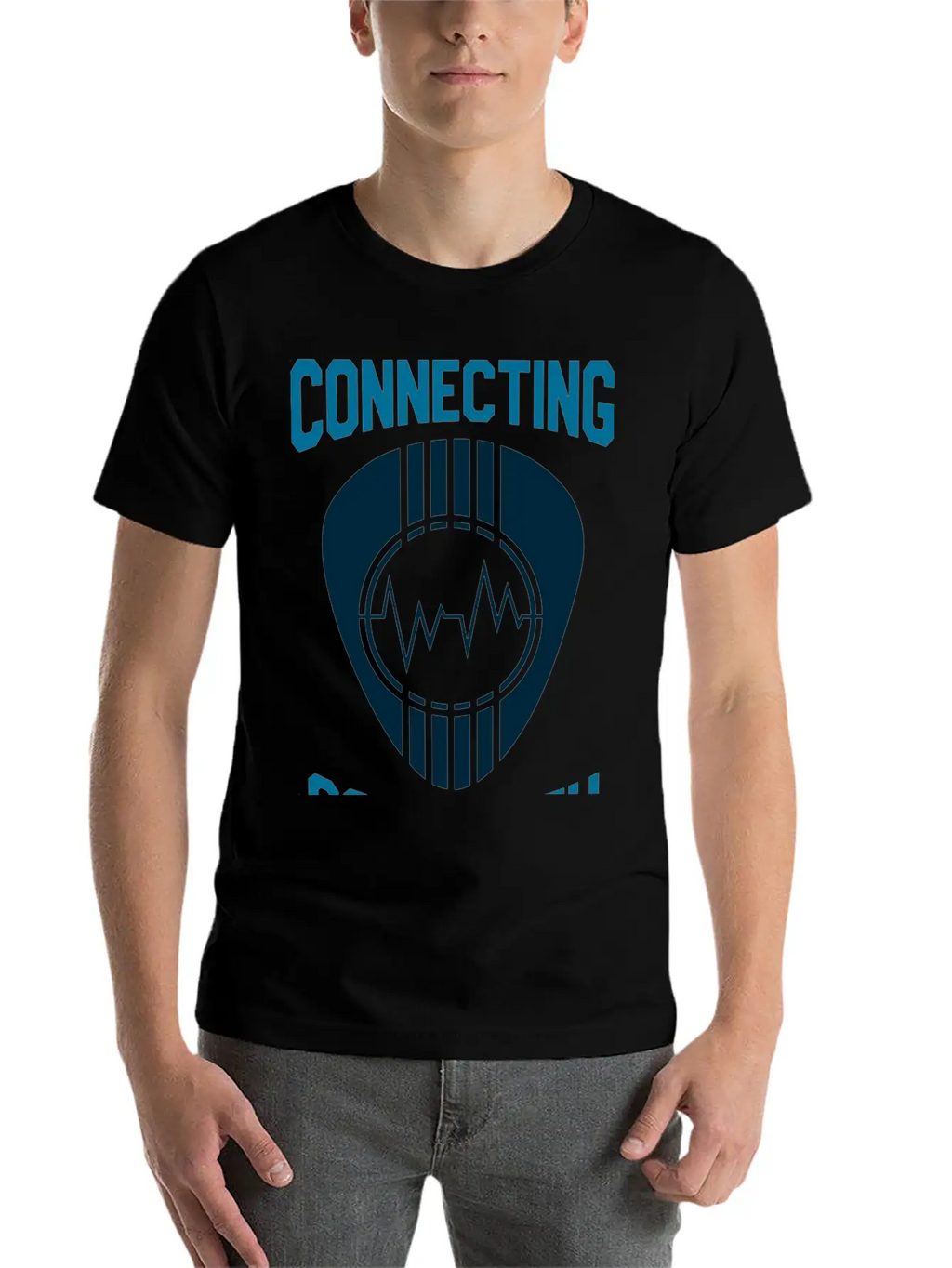 Connecting Soul With Music Music Quote Unisex Casual T-Shirt – Clean Design For Daily Comfort