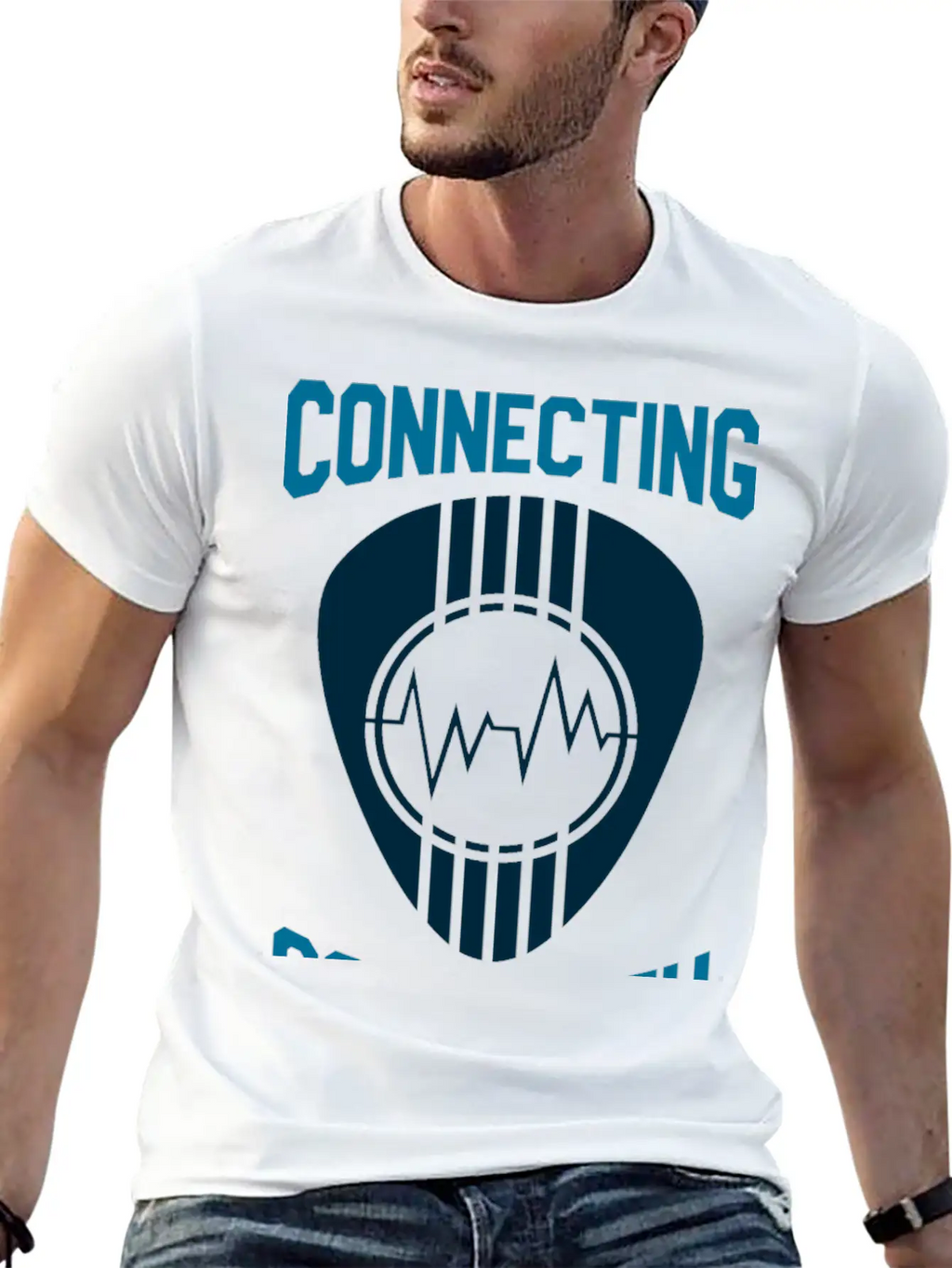 Connecting Soul With Music Music Quote Unisex Casual T-Shirt – Clean Design For Daily Comfort