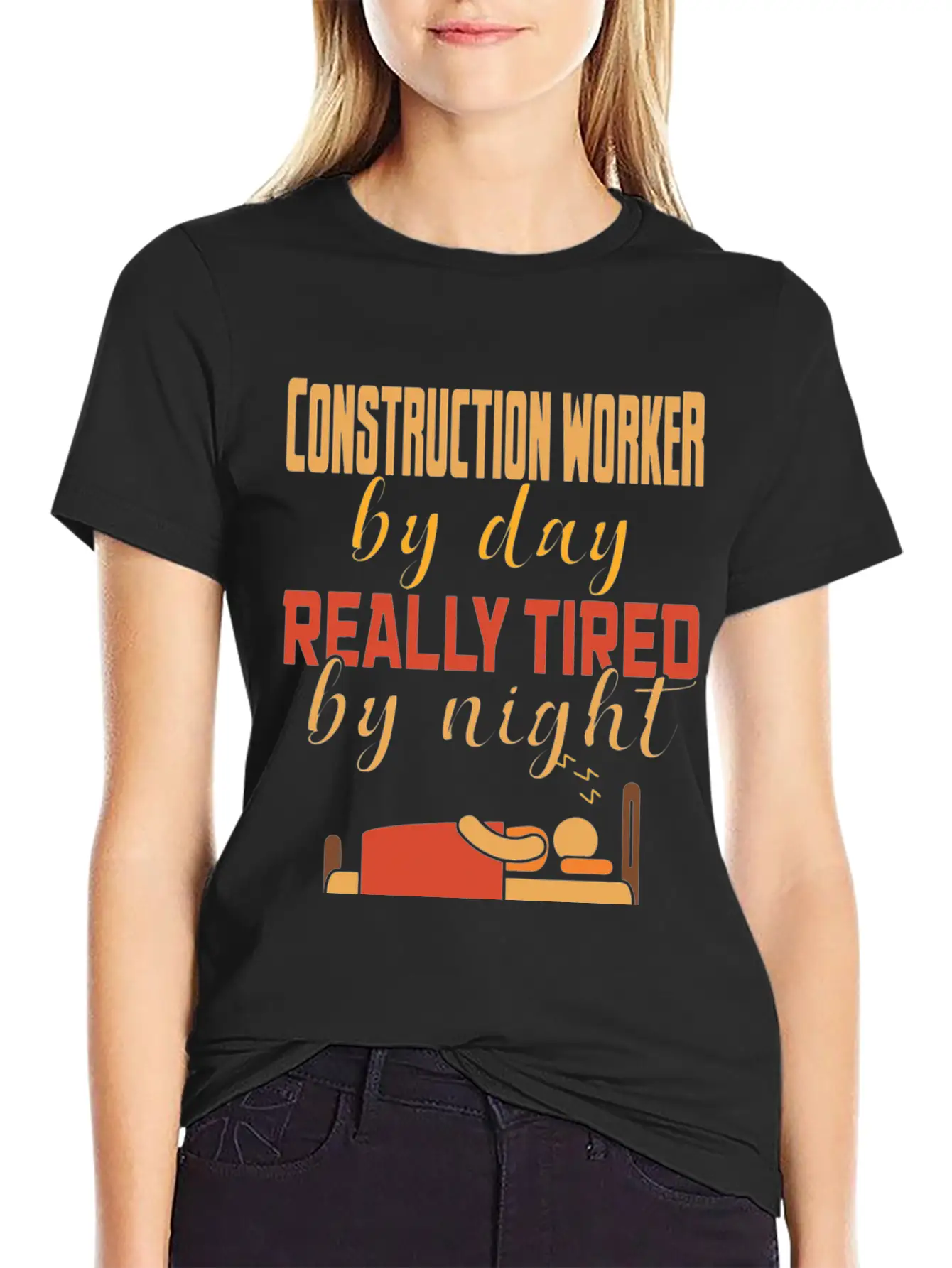 Construction Worker By Day Really Tired By Night Unisex Casual T-Shirt – Clean Design For Daily Comfort