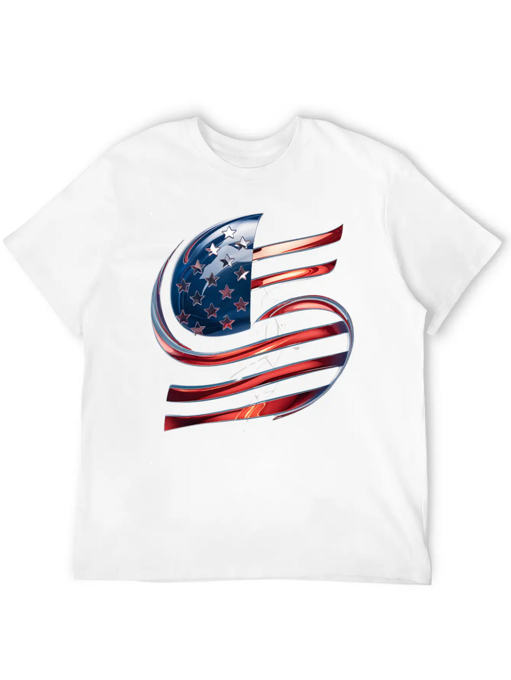 Contemporary American Flag Logo Essential Cotton Tee For Daily Outfits – Unisex Style