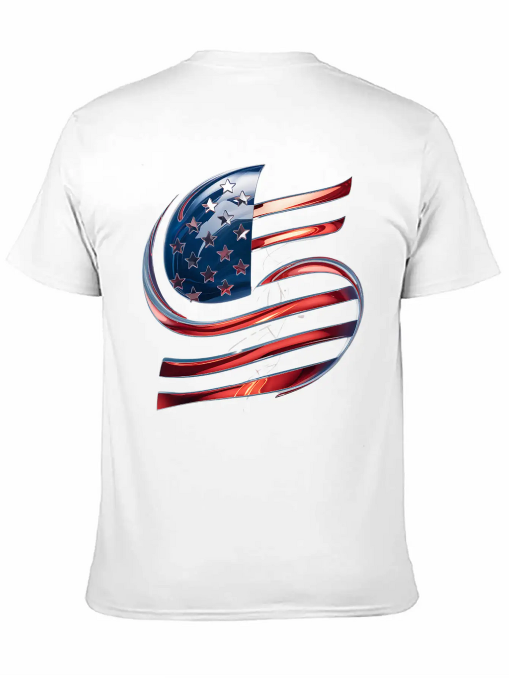 Contemporary American Flag Logo Essential Cotton Tee For Daily Outfits – Unisex Style