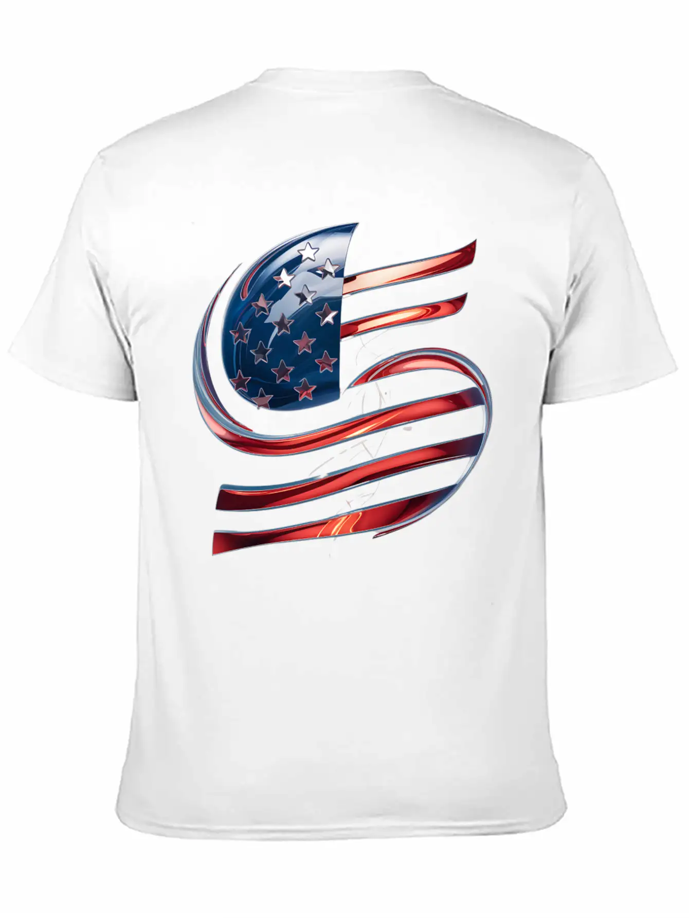 Contemporary American Flag Logo Essential Cotton Tee For Daily Outfits – Unisex Style