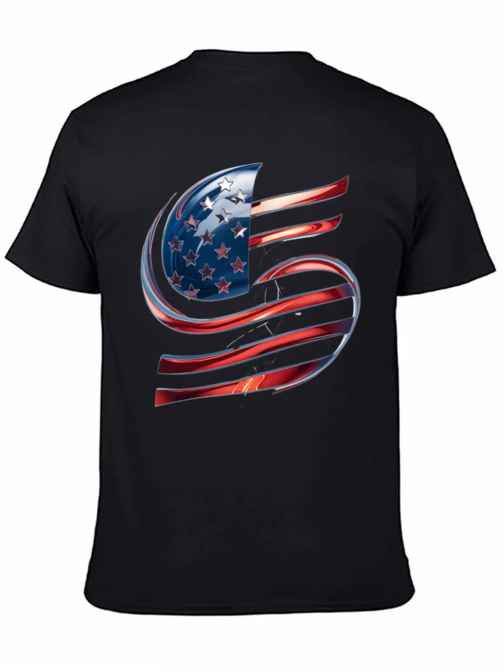 Contemporary American Flag Logo Essential Cotton Tee For Daily Outfits – Unisex Style