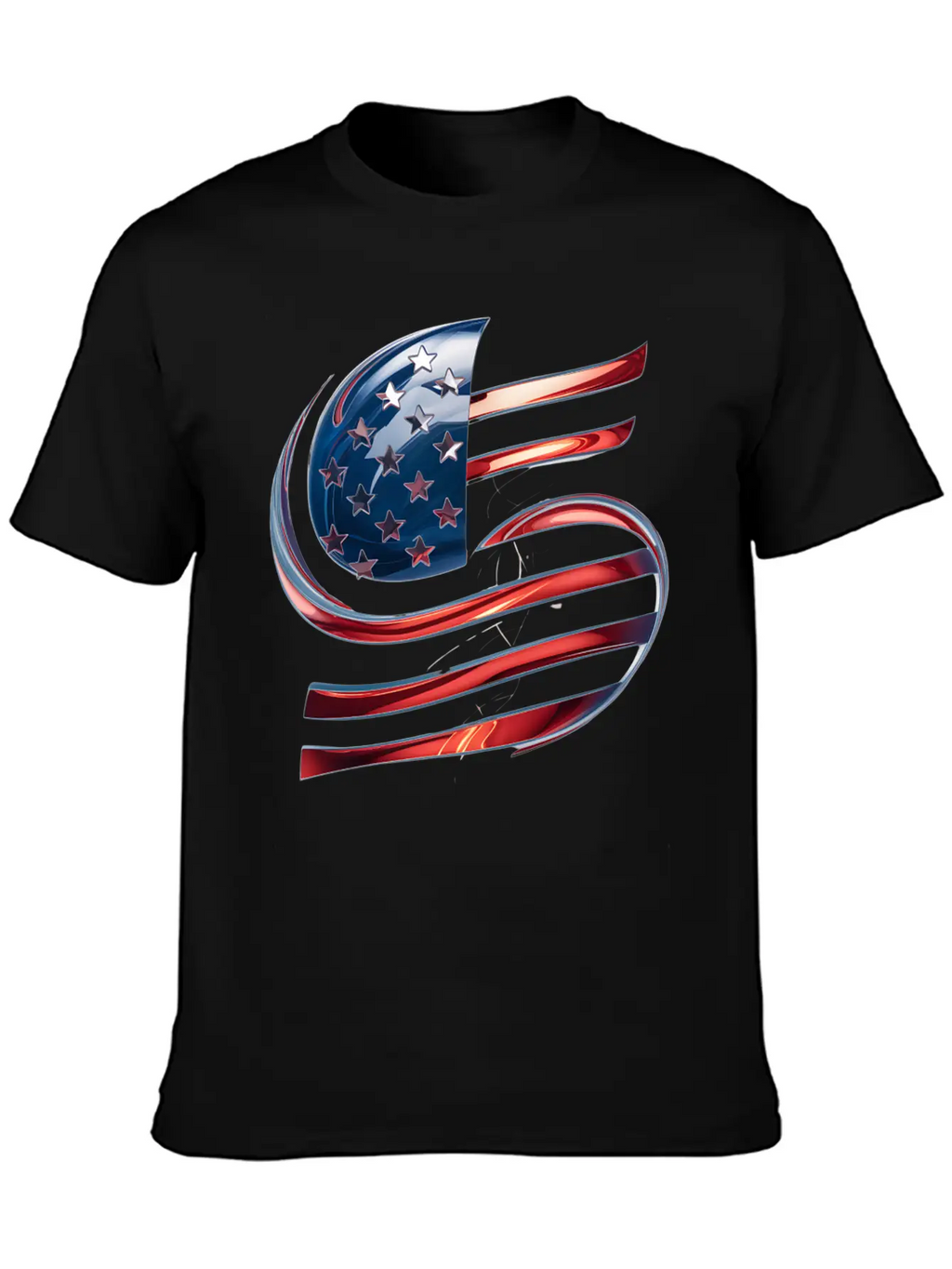 Contemporary American Flag Logo Essential Cotton Tee For Daily Outfits – Unisex Style