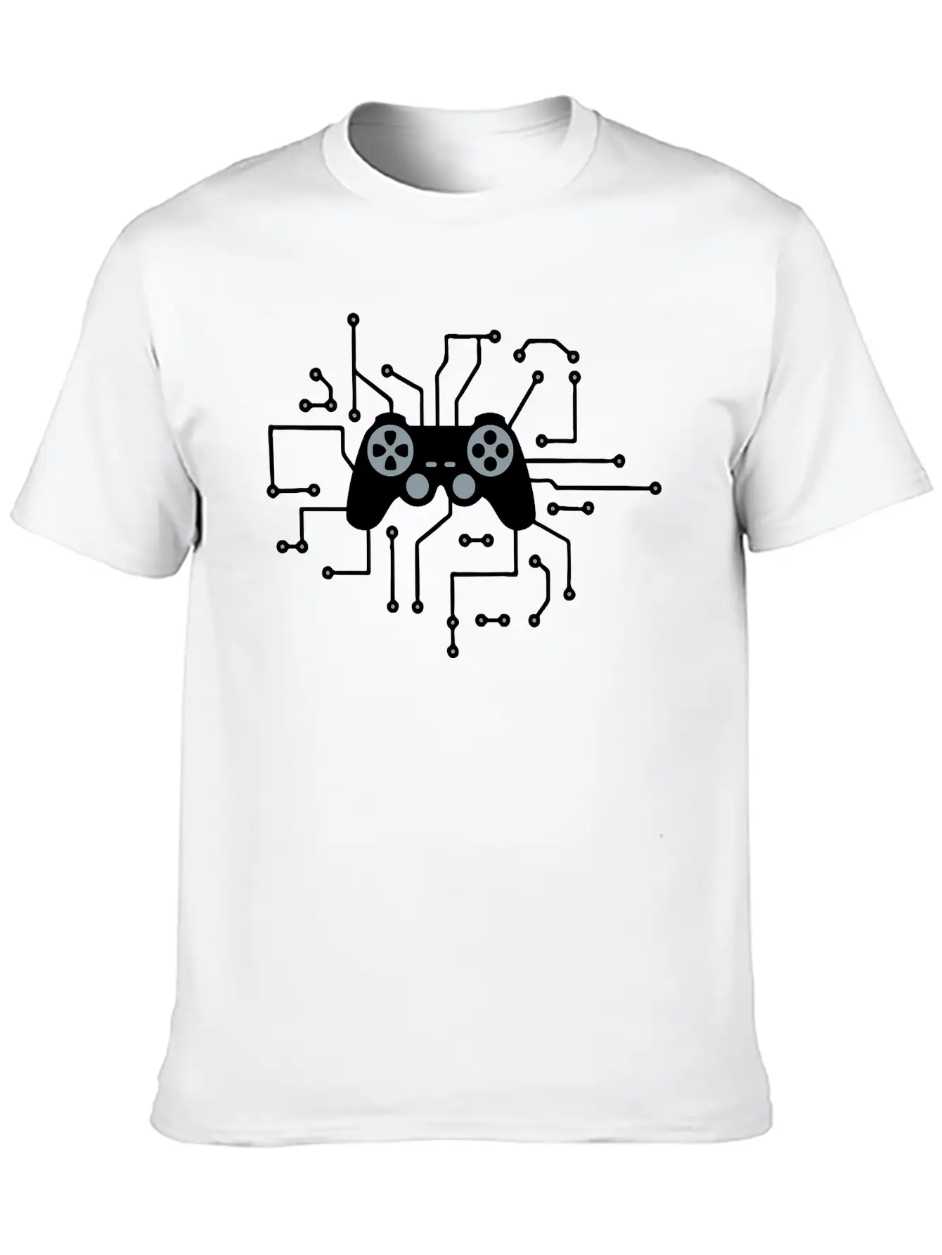 Controller Gamble Gamer Playing Fun Console Circui Unisex Casual T-Shirt – Clean Design For Daily Comfort