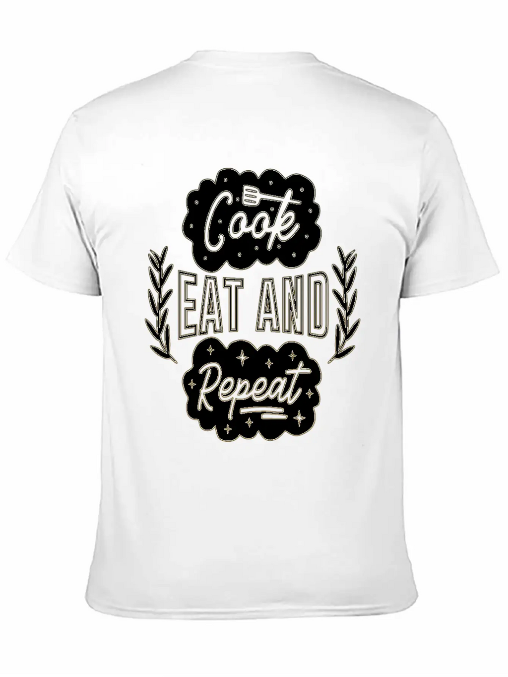 Cook Eat Repeat Cooking Cook Food Restaurant Casual Graphic T-Shirt – Simple And Comfortable Daily Wear