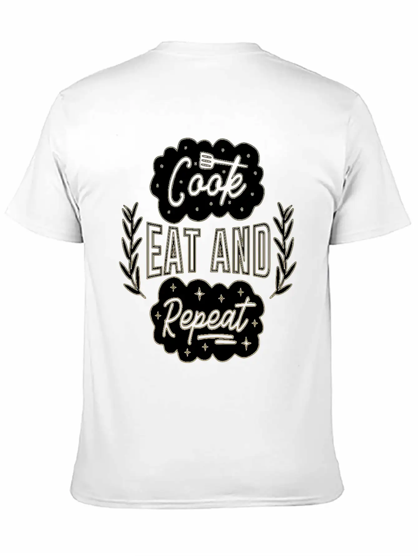 Cook Eat Repeat Cooking Cook Food Restaurant Casual Graphic T-Shirt – Simple And Comfortable Daily Wear